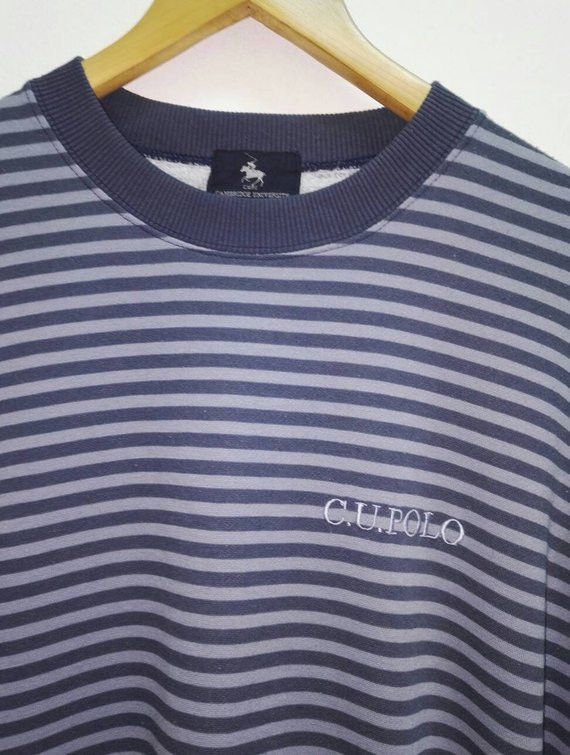 U.S. Polo Assn. 💥Rare💥 Sweatshirt Cambridge university Polo Club Striped Size US M / EU 48-50 / 2 - 2 Thumbnail