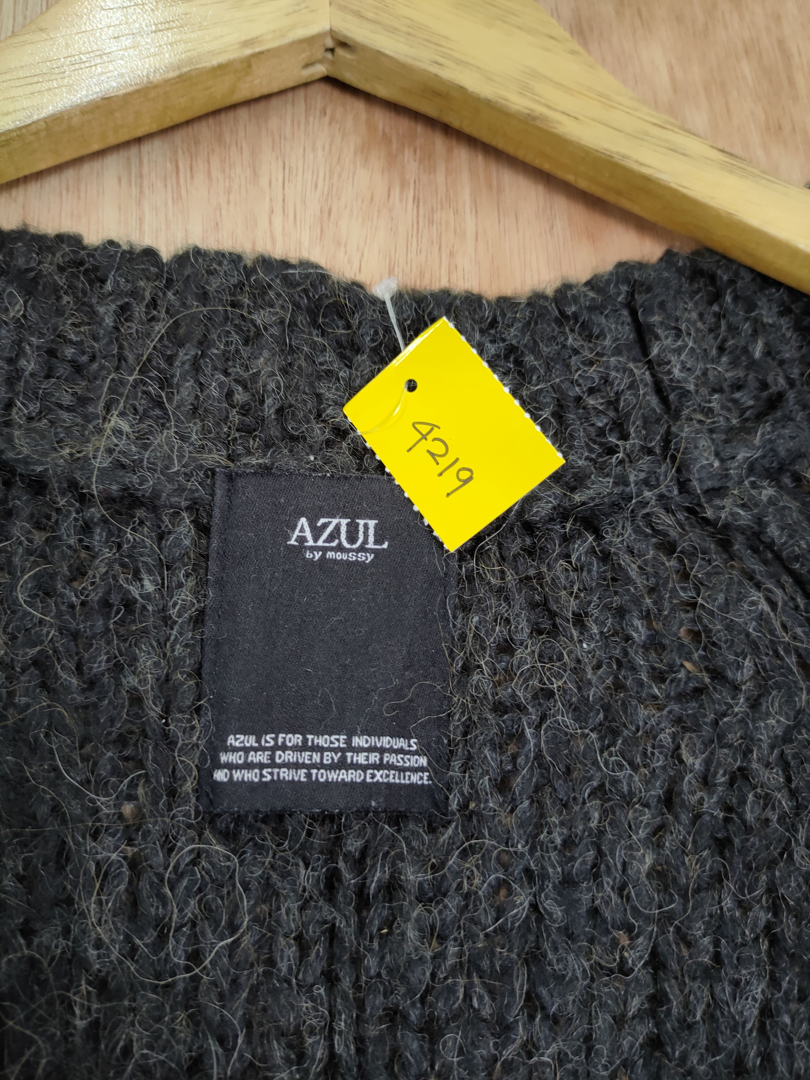 Japanese Brand Azul japan cardigan mohair knitwear #4219 Size US L / EU 52-54 / 3 - 4 Thumbnail
