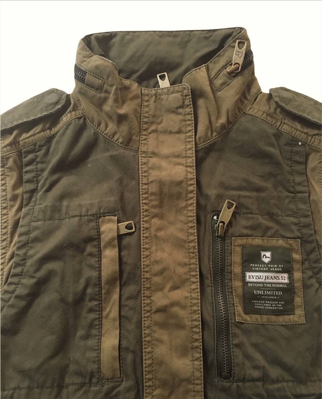 Japanese Brand Evisu Tactical Pocket Rare Vests Size US XS / EU 42 / 0 - 7 Thumbnail