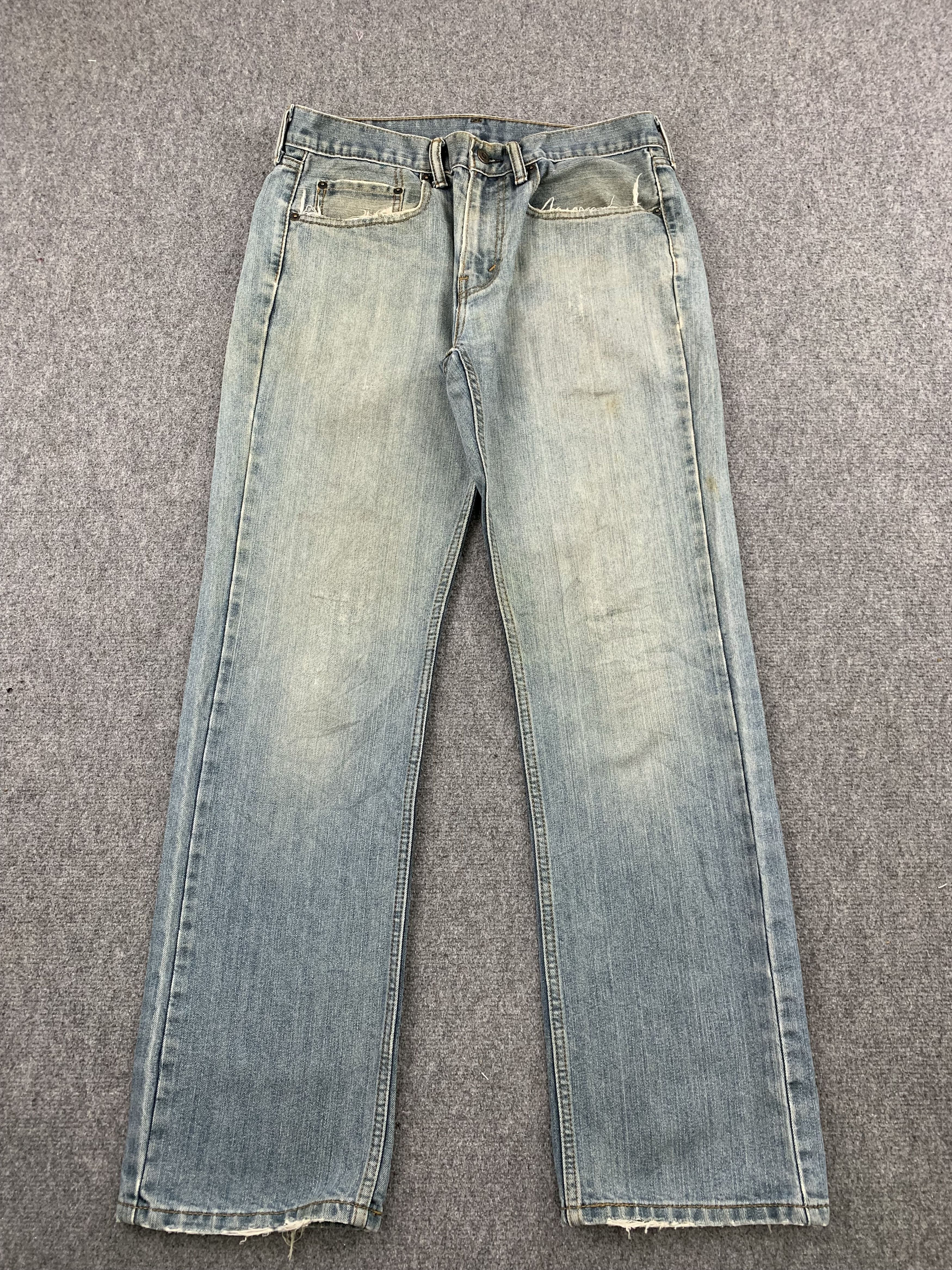 image of Levis 559 Faded Blue Jeans in Blue Denim, Men's (Size 34)