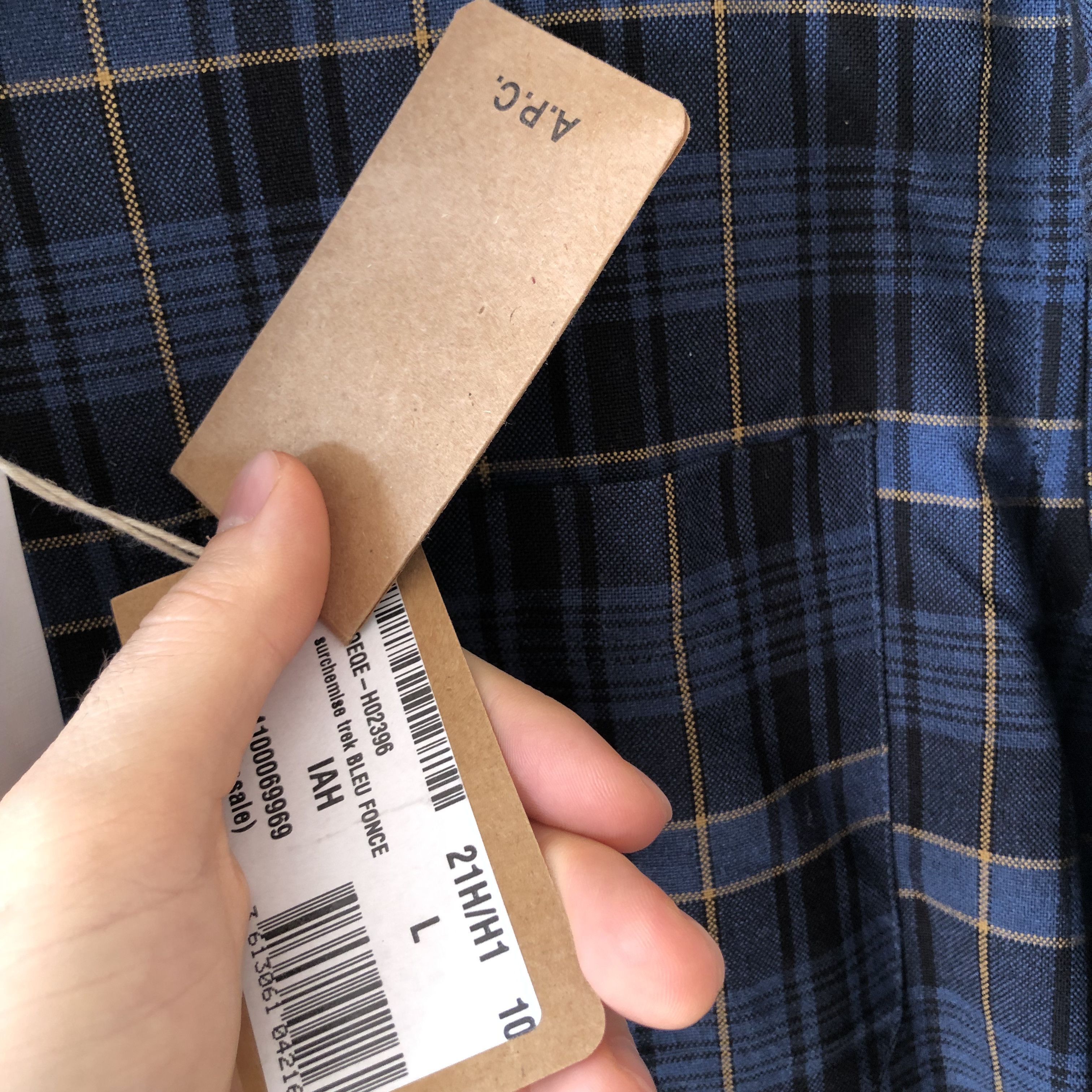 A.P.C. A.P.C Plaid Trek Shirt Size US L / EU 52-54 / 3 - 4 Thumbnail