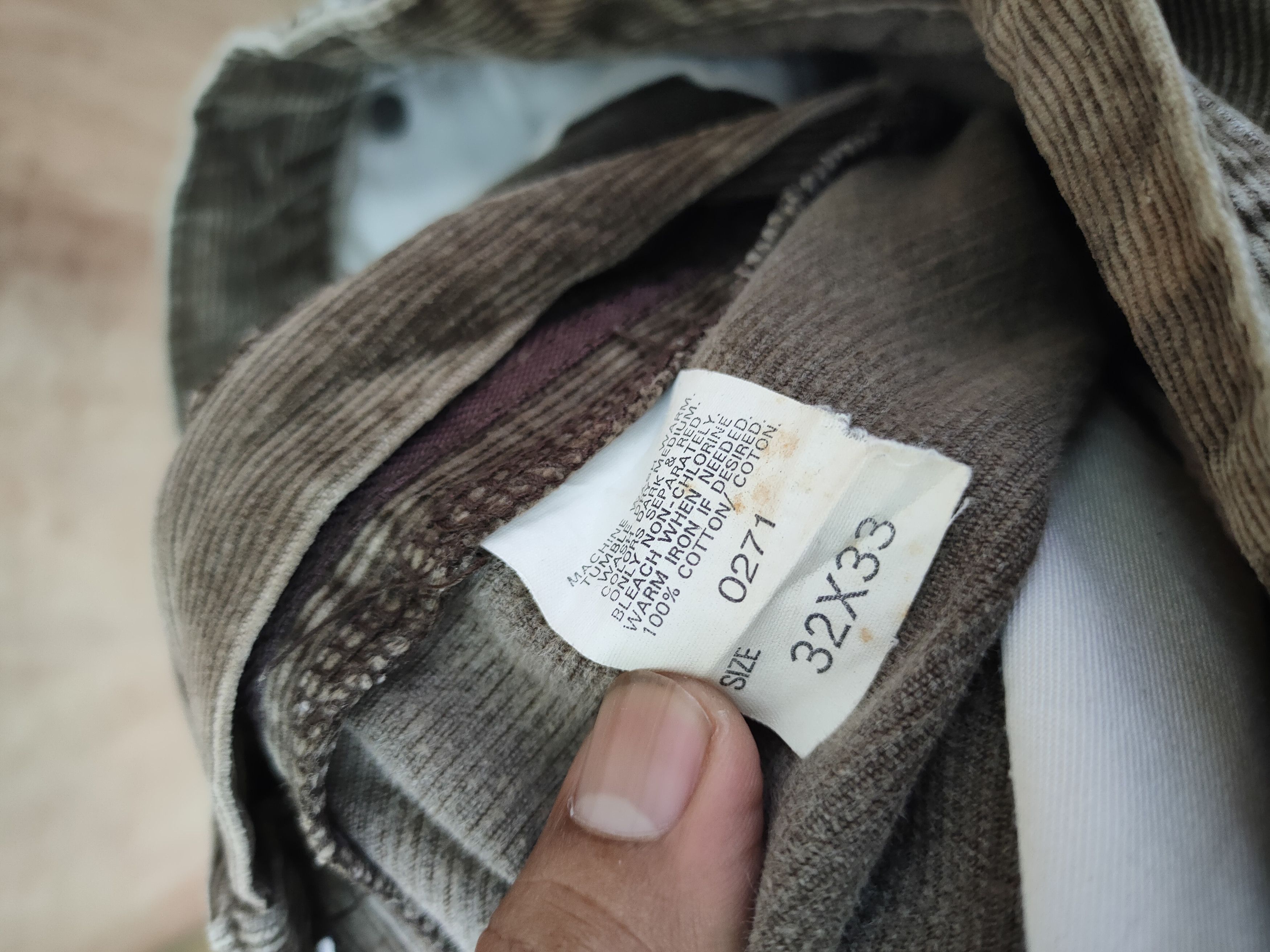 Lee DLL Lee corduroy vintage faded brown pants #sp46-257T Size US 32 / EU 48 - 18 Thumbnail