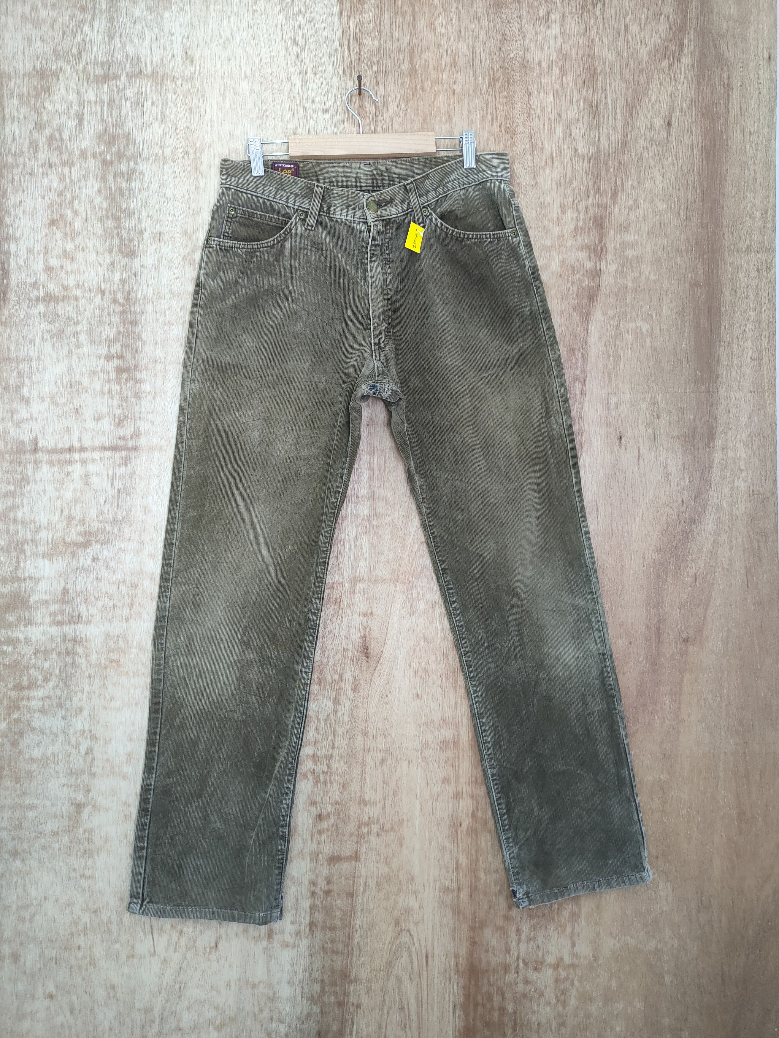 DLL Lee corduroy vintage faded brown pants #sp46-257T