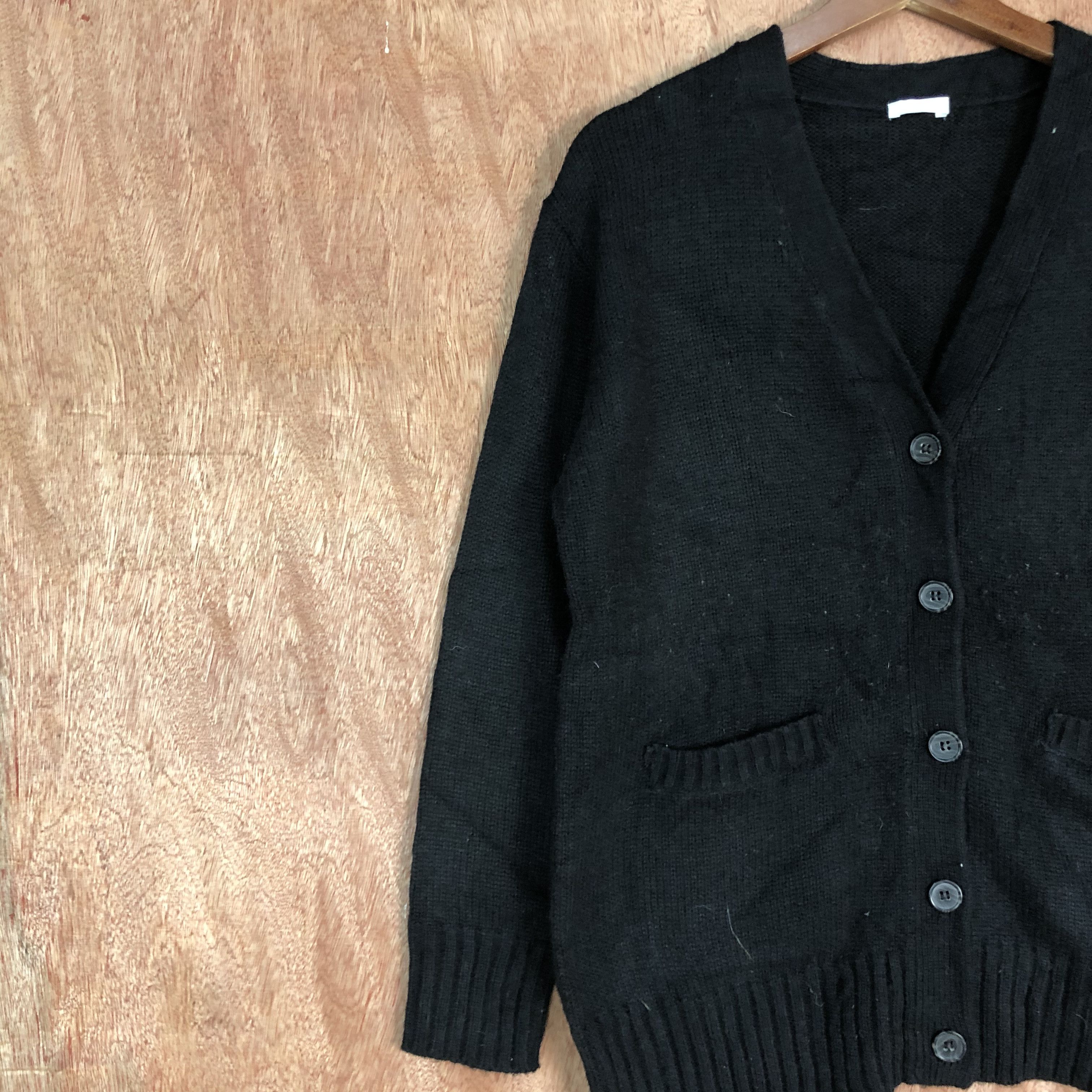 Japanese Brand DL Cinema Club Black knitwear Cardigan#c573 Size US M / EU 48-50 / 2 - 7 Thumbnail