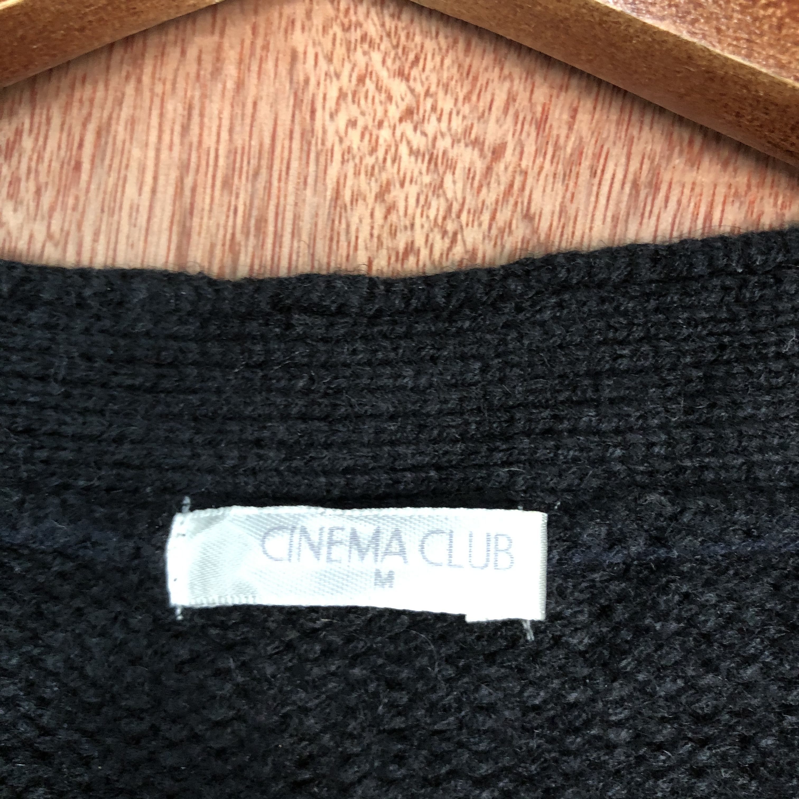 Japanese Brand DL Cinema Club Black knitwear Cardigan#c573 Size US M / EU 48-50 / 2 - 9 Thumbnail