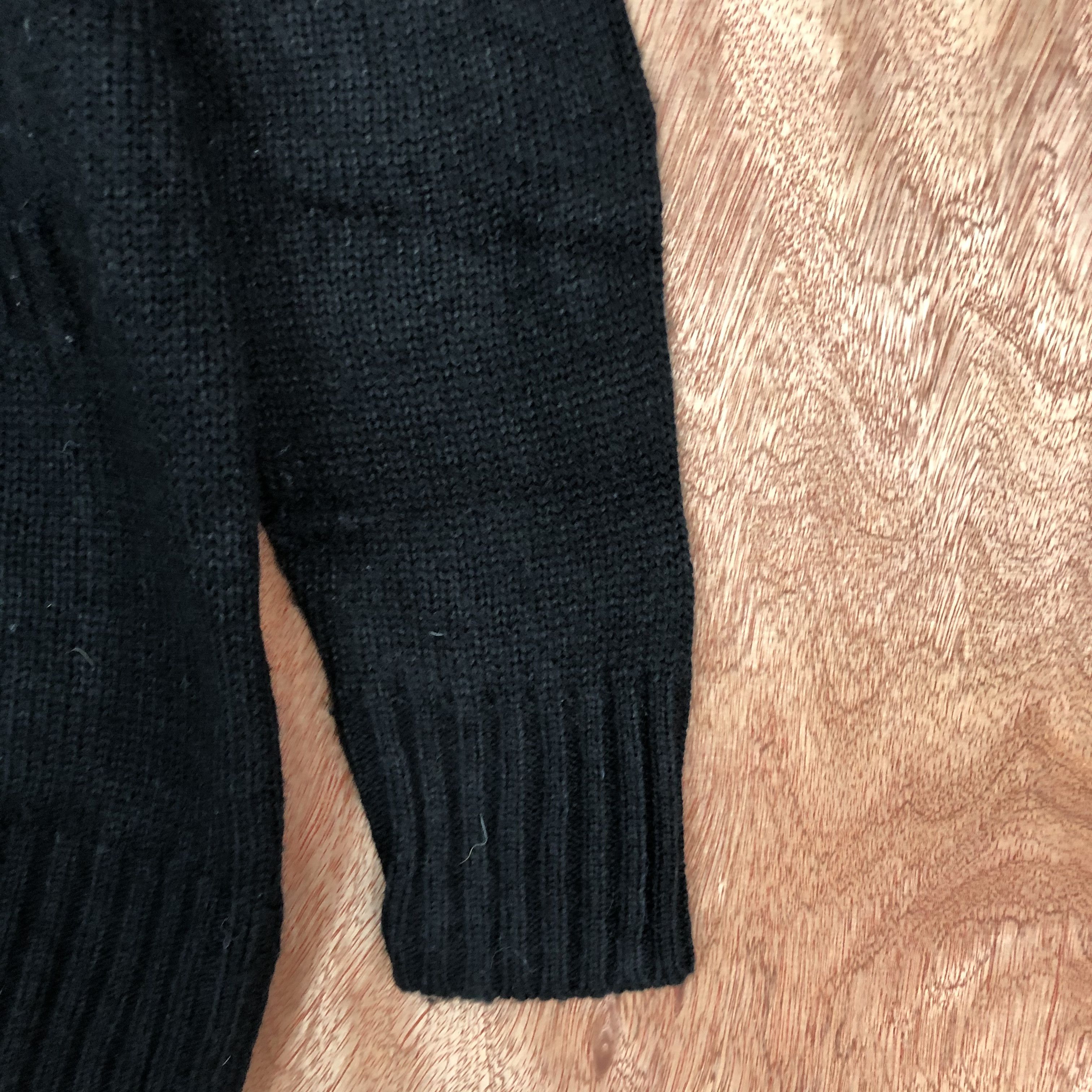 Japanese Brand DL Cinema Club Black knitwear Cardigan#c573 Size US M / EU 48-50 / 2 - 4 Thumbnail