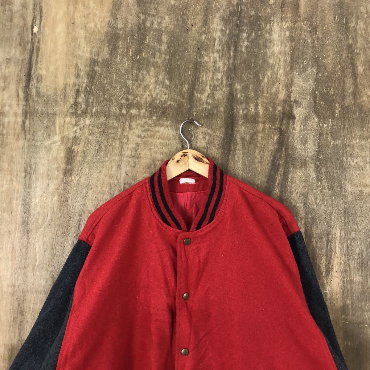 Japanese Brand Vintage Japanese Brand Red Wool Varsity Jacket #1855 Size US L / EU 52-54 / 3 - 2 Thumbnail
