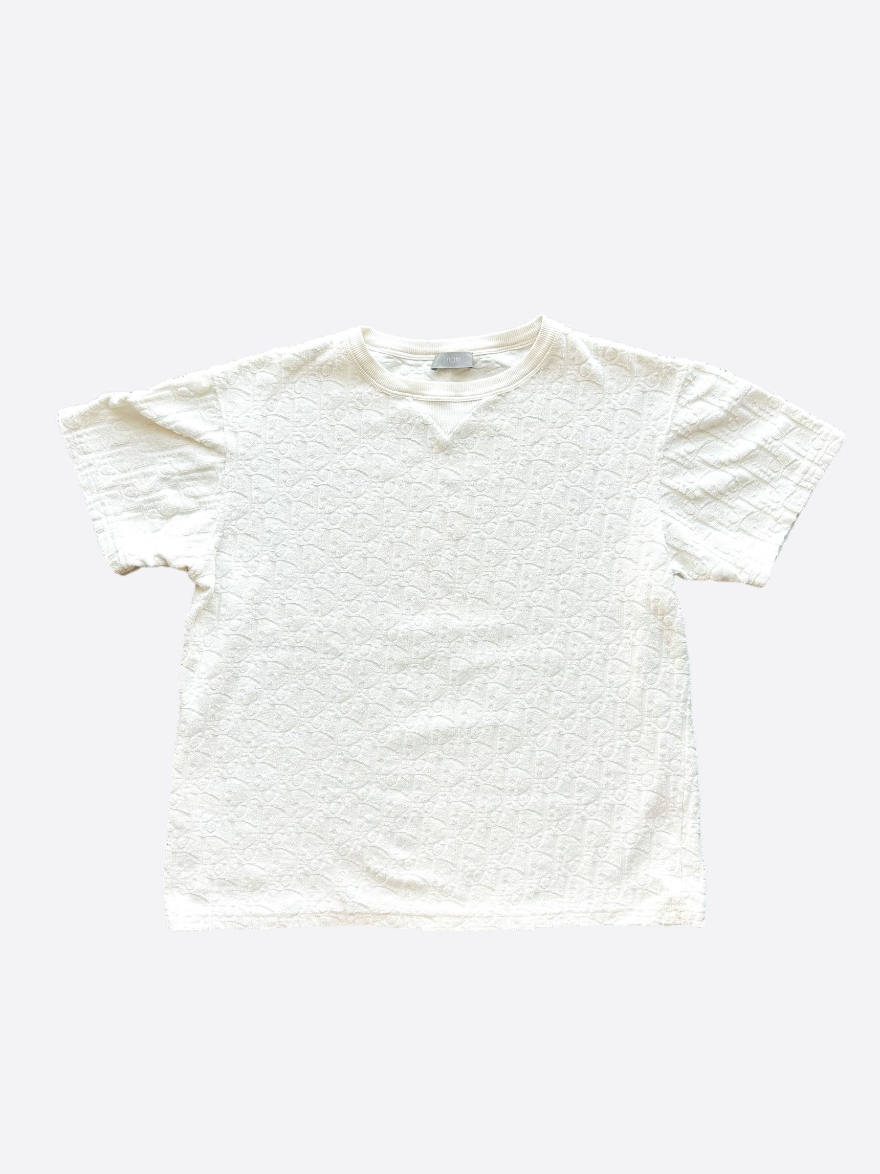 Dior Dior White Oblique Towel T-Shirt | Grailed