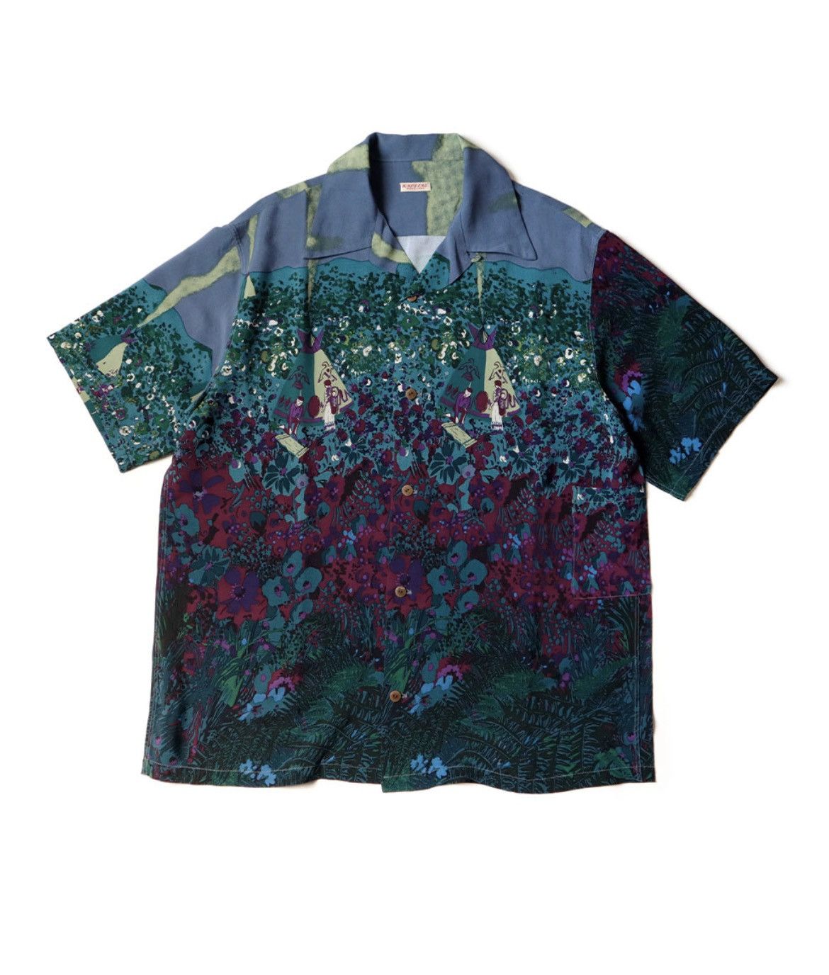 image of Kapital Rayon Navajorand Aloha Shirts Size 4 in Purple, Men's