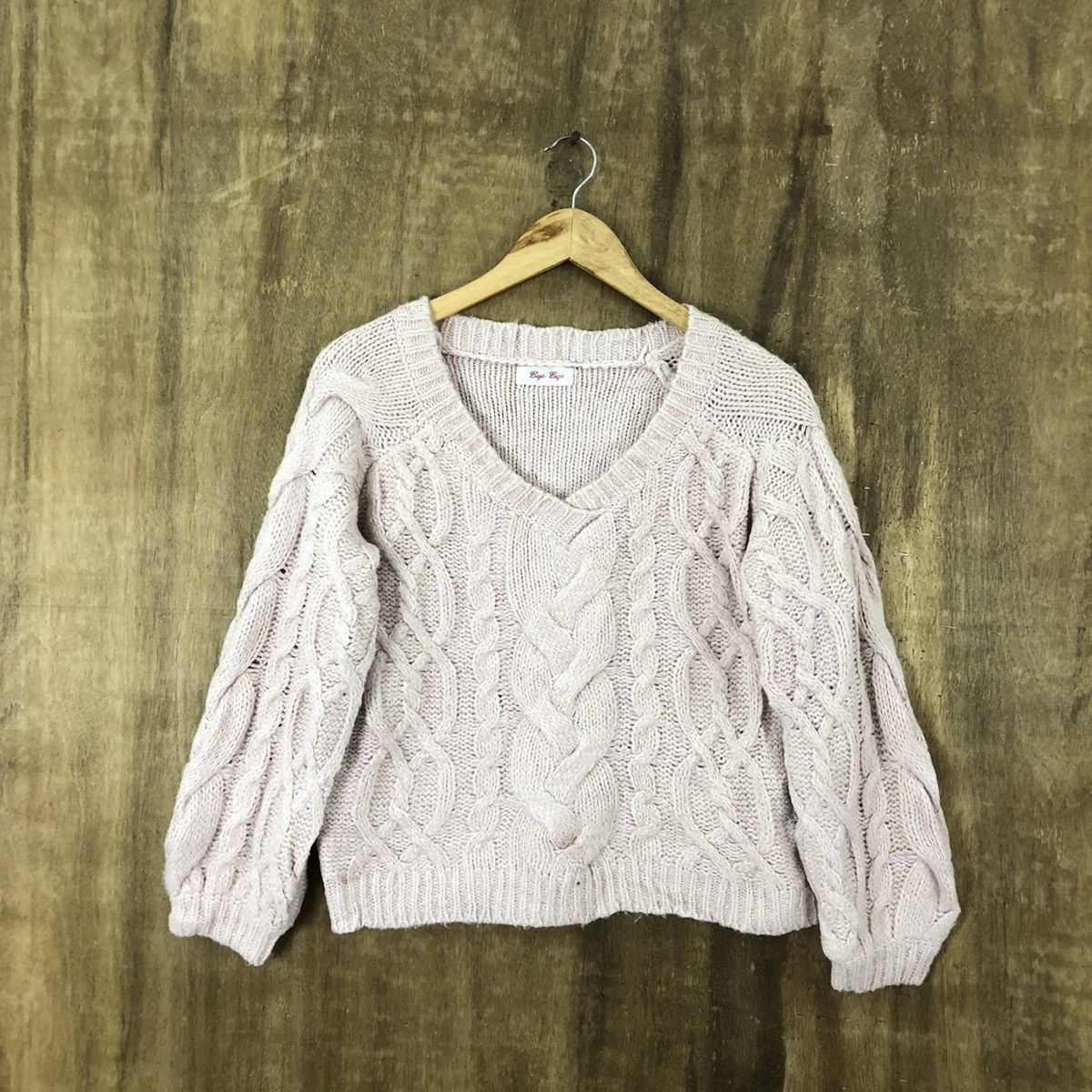 Aran Isles Knitwear × Japanese Brand Bye Bye Light Pink Knitwear #027 Size US M / EU 48-50 / 2 - 1 Thumbnail