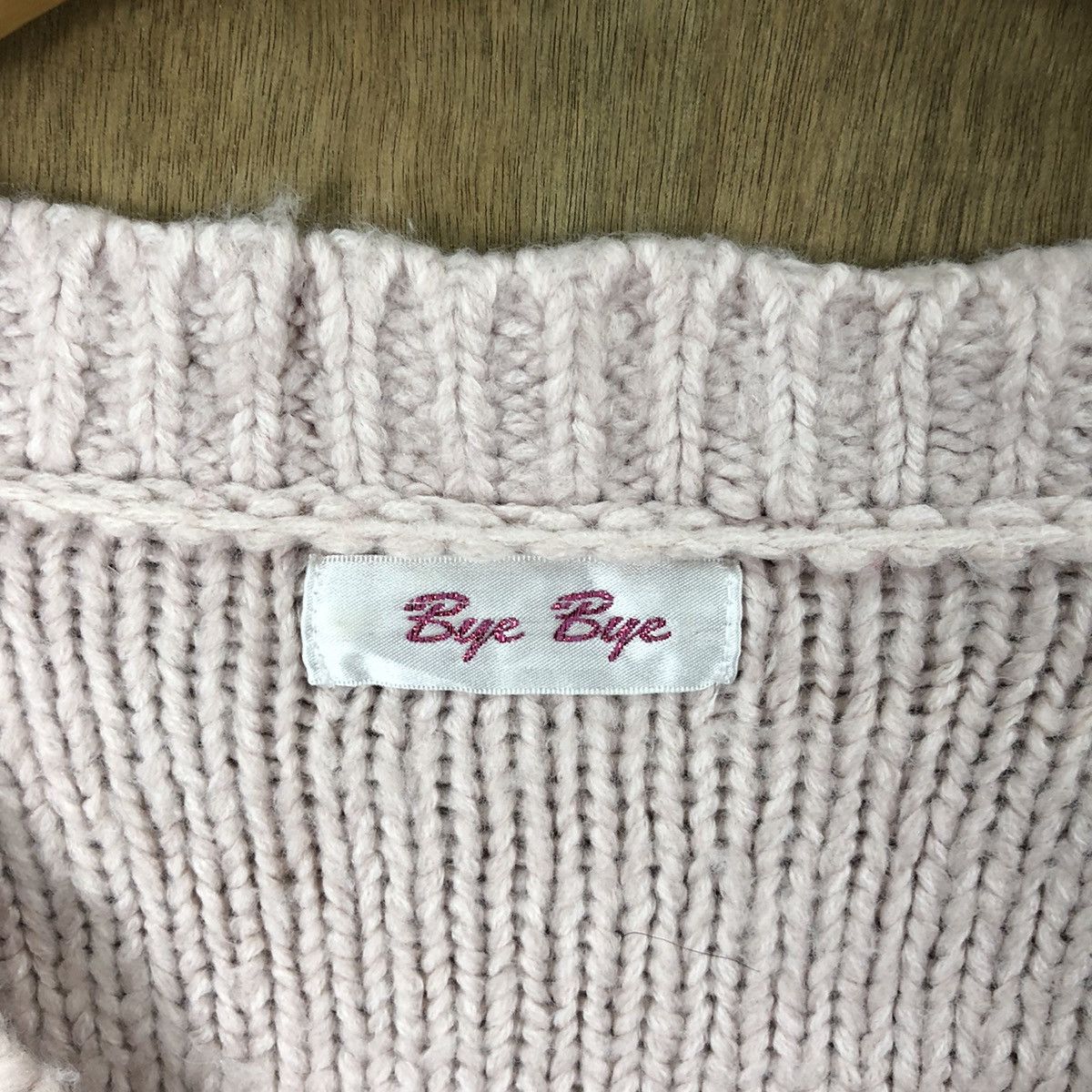Aran Isles Knitwear × Japanese Brand Bye Bye Light Pink Knitwear #027 Size US M / EU 48-50 / 2 - 5 Thumbnail