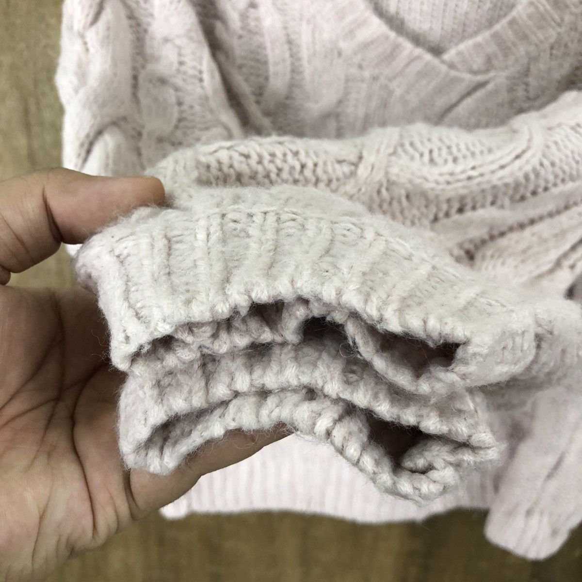 Aran Isles Knitwear × Japanese Brand Bye Bye Light Pink Knitwear #027 Size US M / EU 48-50 / 2 - 4 Thumbnail