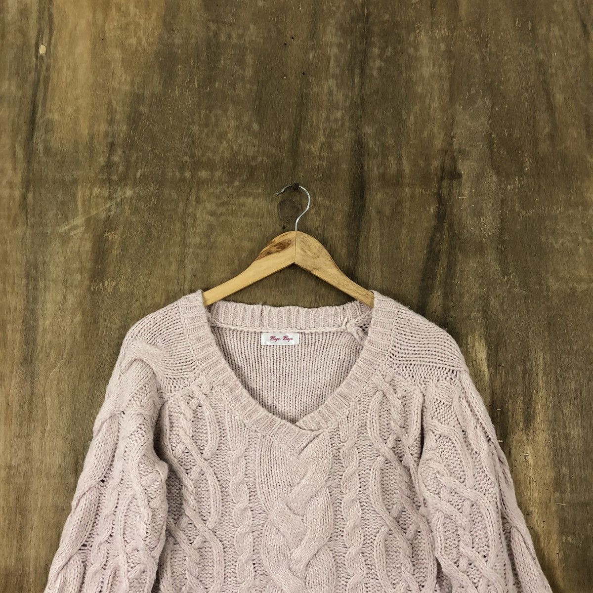 Aran Isles Knitwear × Japanese Brand Bye Bye Light Pink Knitwear #027 Size US M / EU 48-50 / 2 - 2 Thumbnail