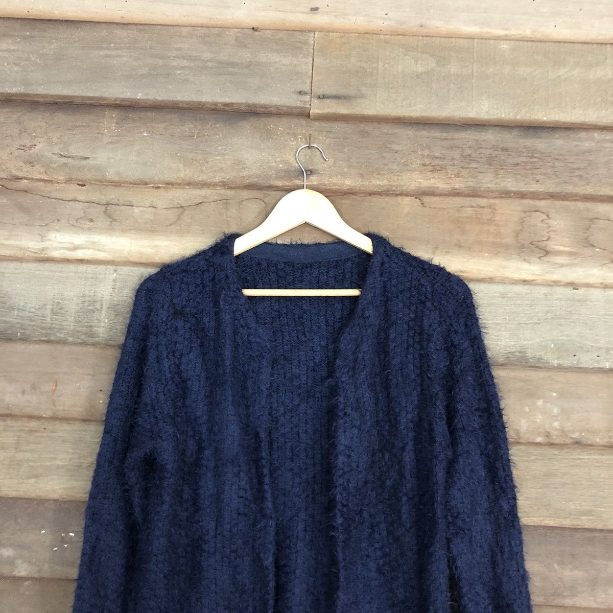 Homespun Knitwear Japan Dark Blue Mohair Cardigan knitwear #0506 Size US S / EU 44-46 / 1 - 9 Thumbnail