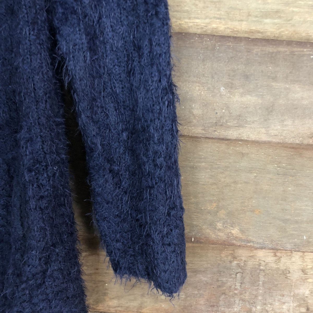 Homespun Knitwear Japan Dark Blue Mohair Cardigan knitwear #0506 Size US S / EU 44-46 / 1 - 4 Thumbnail