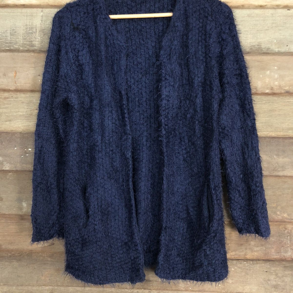 Homespun Knitwear Japan Dark Blue Mohair Cardigan knitwear #0506 Size US S / EU 44-46 / 1 - 8 Thumbnail