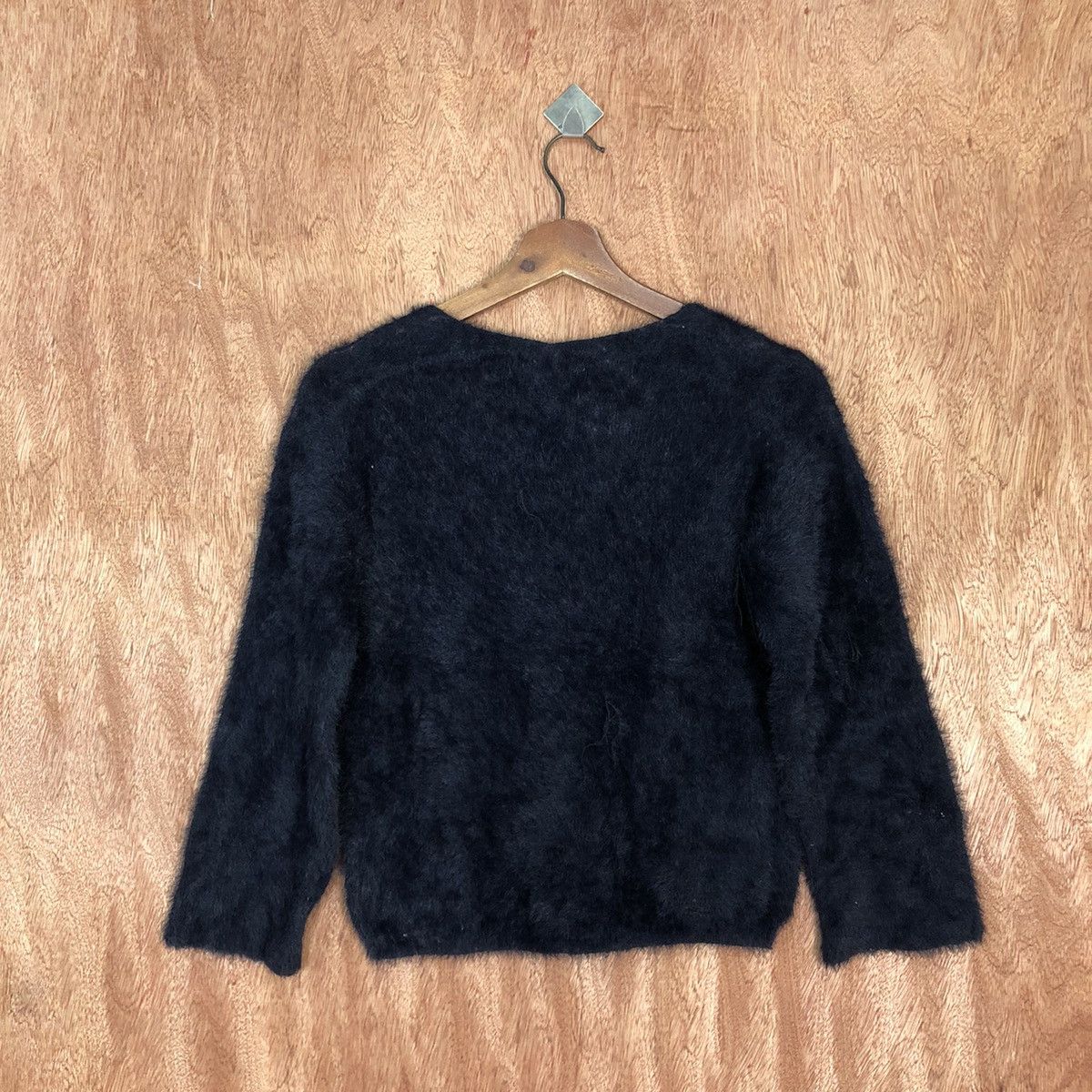 Global Work × Homespun Knitwear Global Work Black Mohair Knitwear #0470 Size US S / EU 44-46 / 1 - 11 Thumbnail