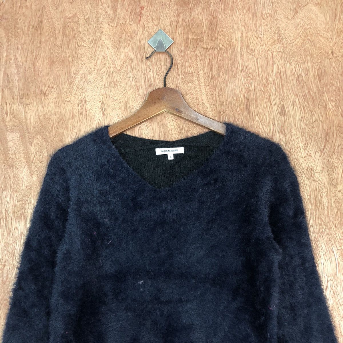 Global Work × Homespun Knitwear Global Work Black Mohair Knitwear #0470 Size US S / EU 44-46 / 1 - 2 Thumbnail