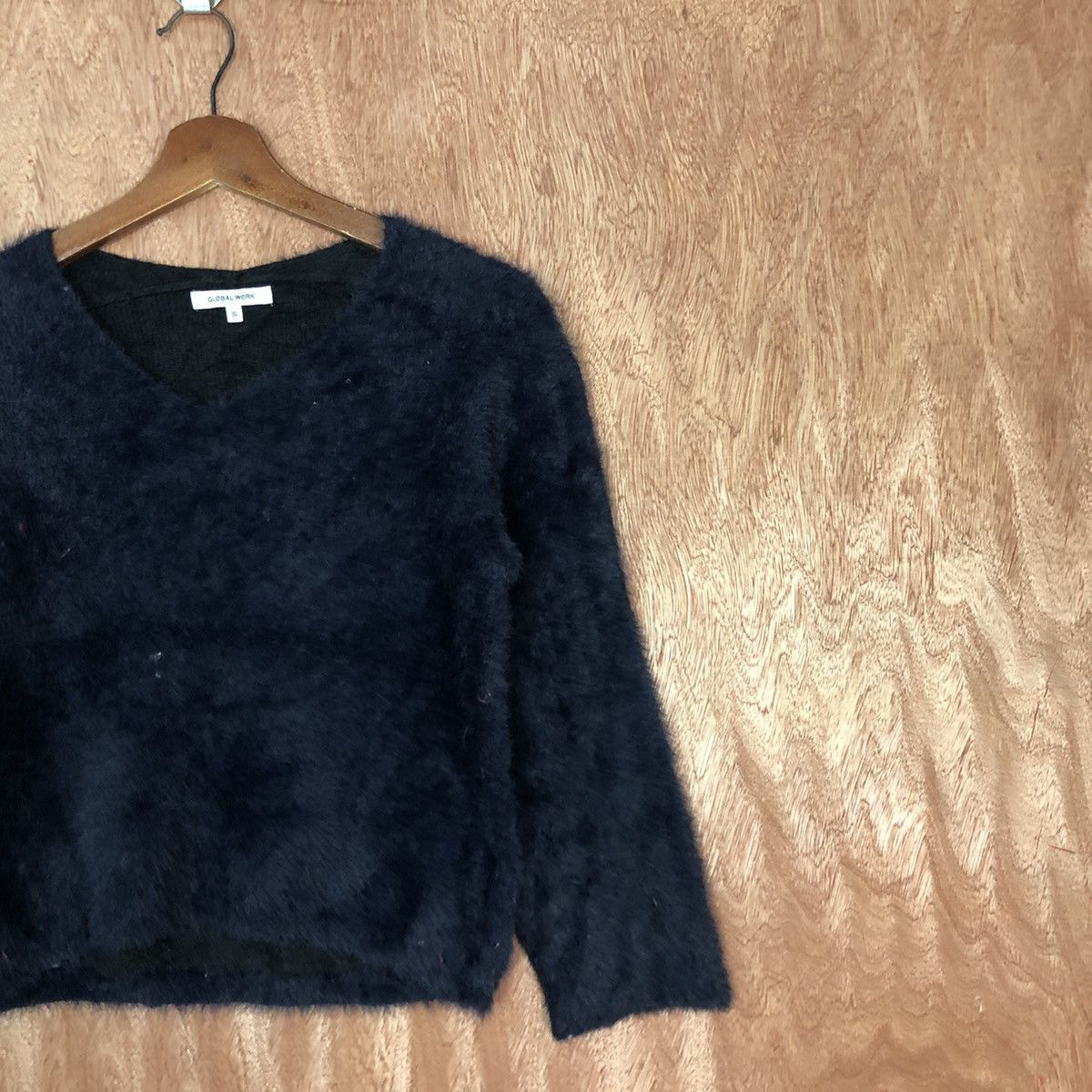 Global Work × Homespun Knitwear Global Work Black Mohair Knitwear #0470 Size US S / EU 44-46 / 1 - 5 Thumbnail