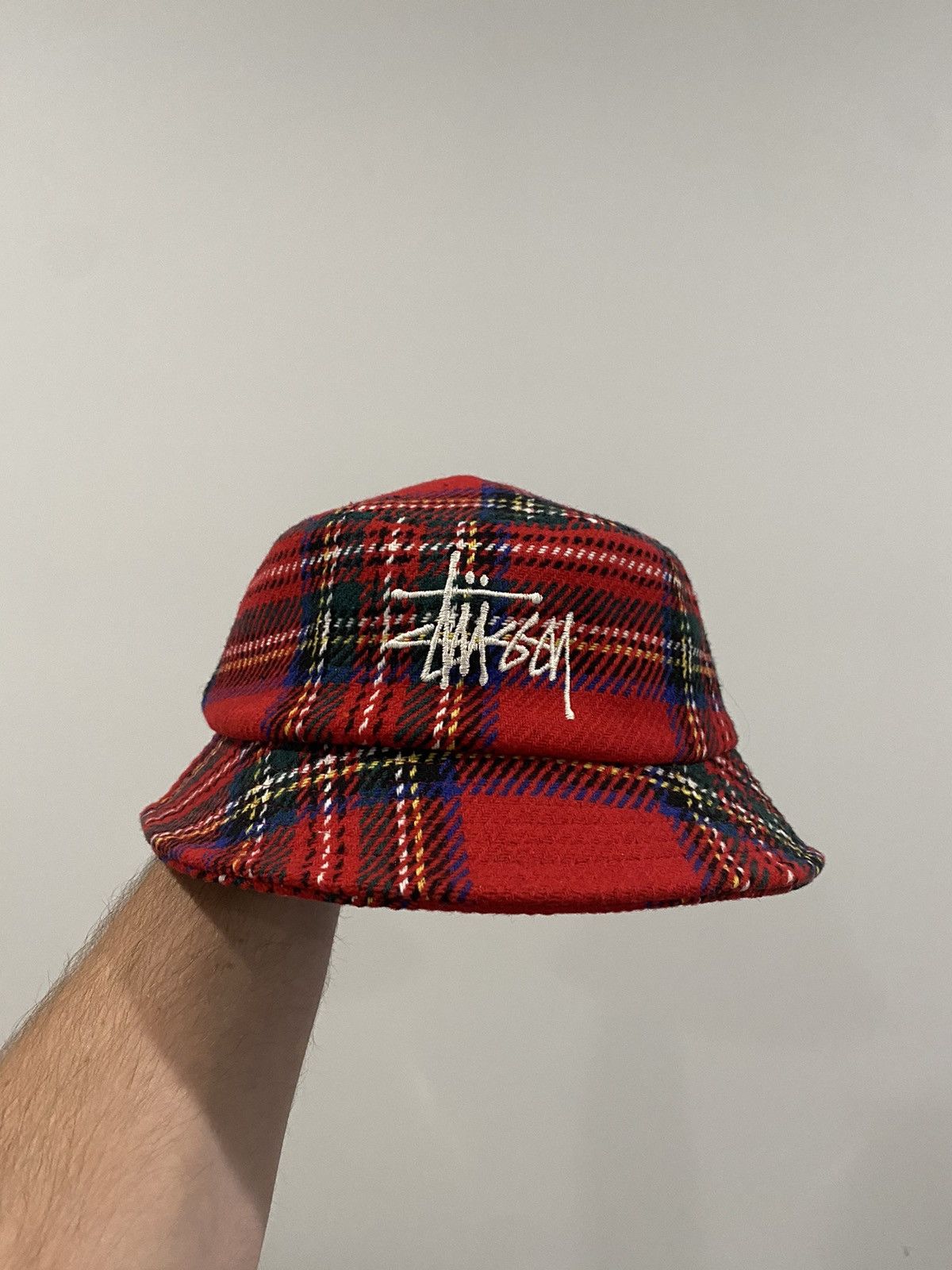 帽子 OLD STUSSY patchwork check bucket hat Stussy Plaid Bucket Hat | Grailed