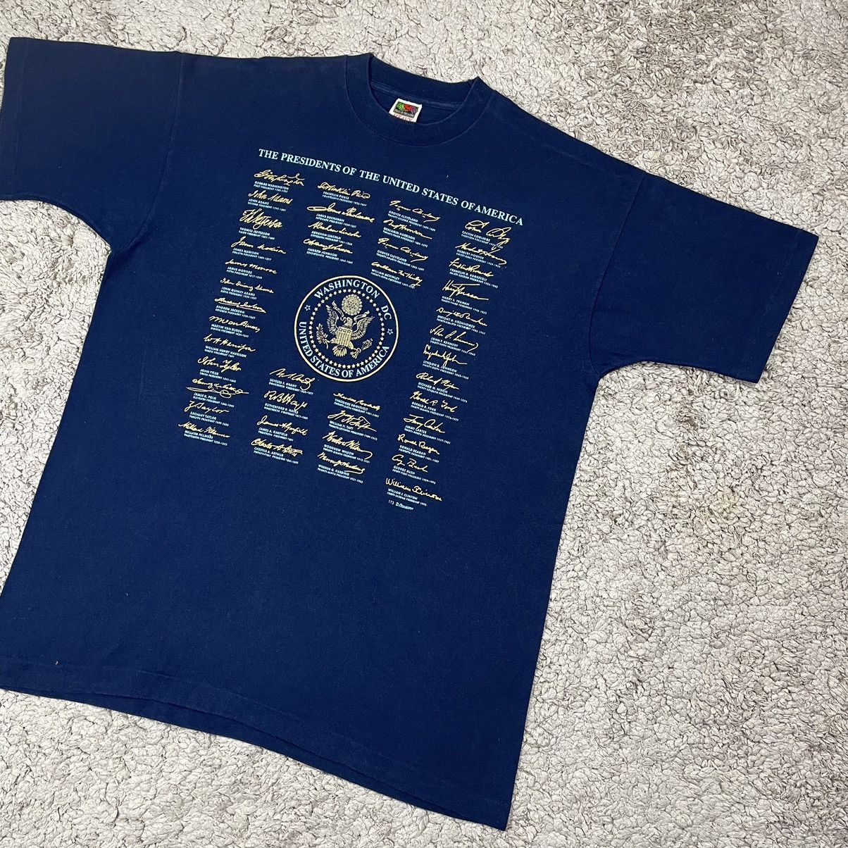 Vintage Vintage USA President Name And Signature From First to 1993 Size US XL / EU 56 / 4 - 4 Thumbnail