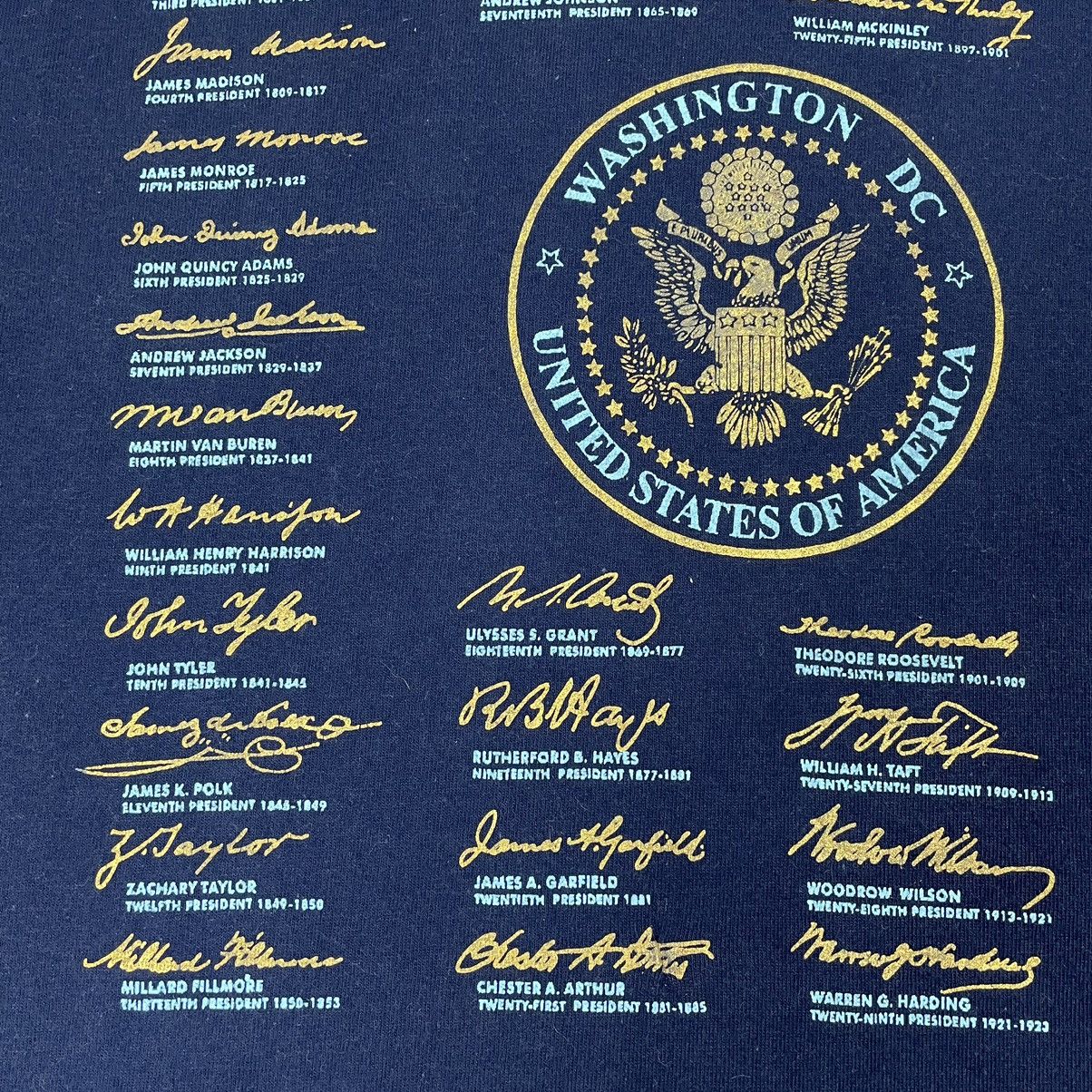 Vintage Vintage USA President Name And Signature From First to 1993 Size US XL / EU 56 / 4 - 12 Thumbnail