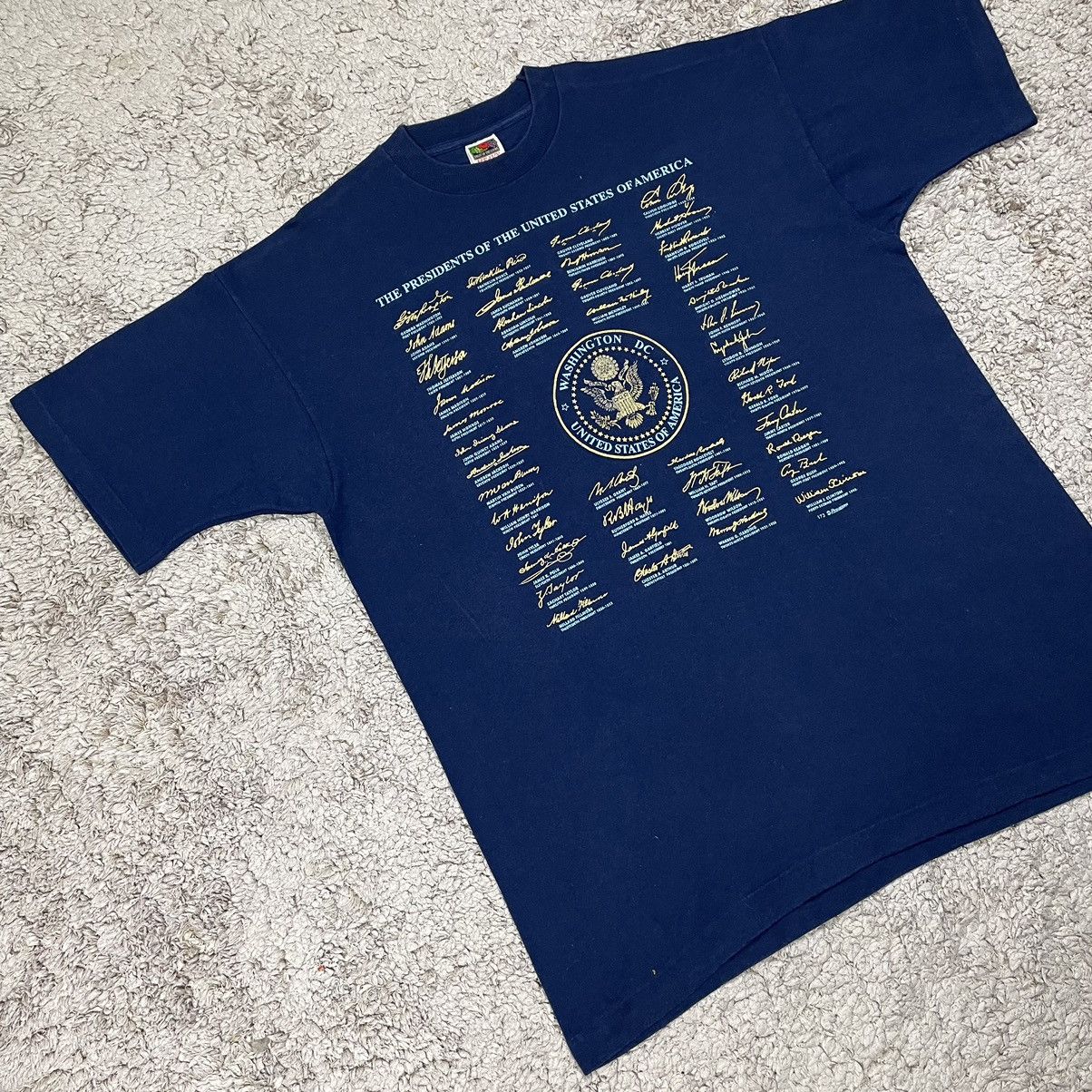 Vintage Vintage USA President Name And Signature From First to 1993 Size US XL / EU 56 / 4 - 3 Thumbnail