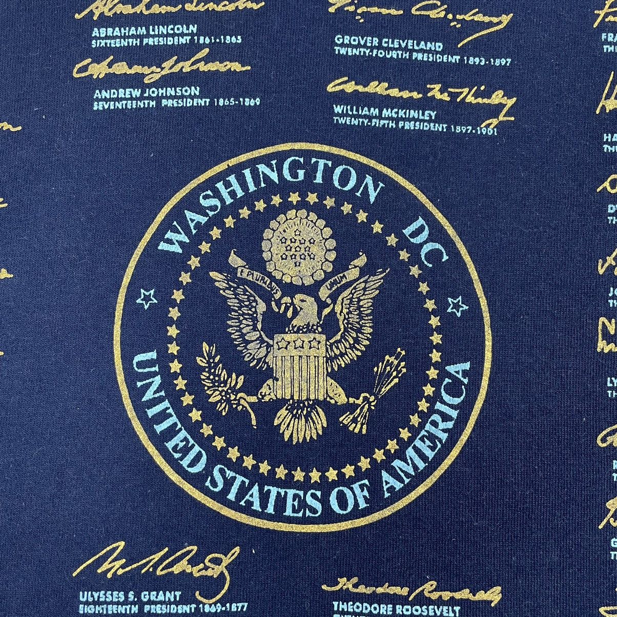 Vintage Vintage USA President Name And Signature From First to 1993 Size US XL / EU 56 / 4 - 14 Thumbnail