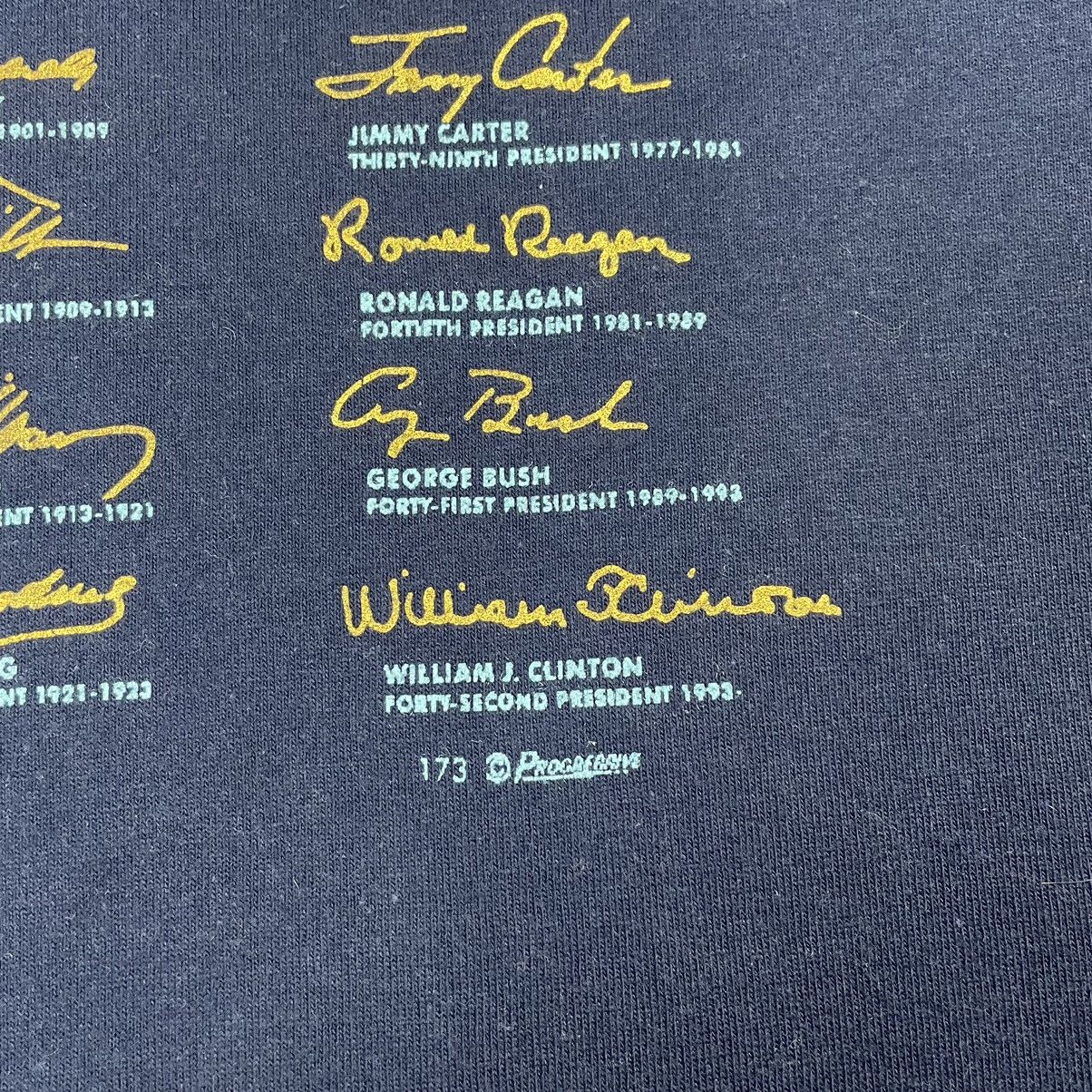 Vintage Vintage USA President Name And Signature From First to 1993 Size US XL / EU 56 / 4 - 15 Thumbnail