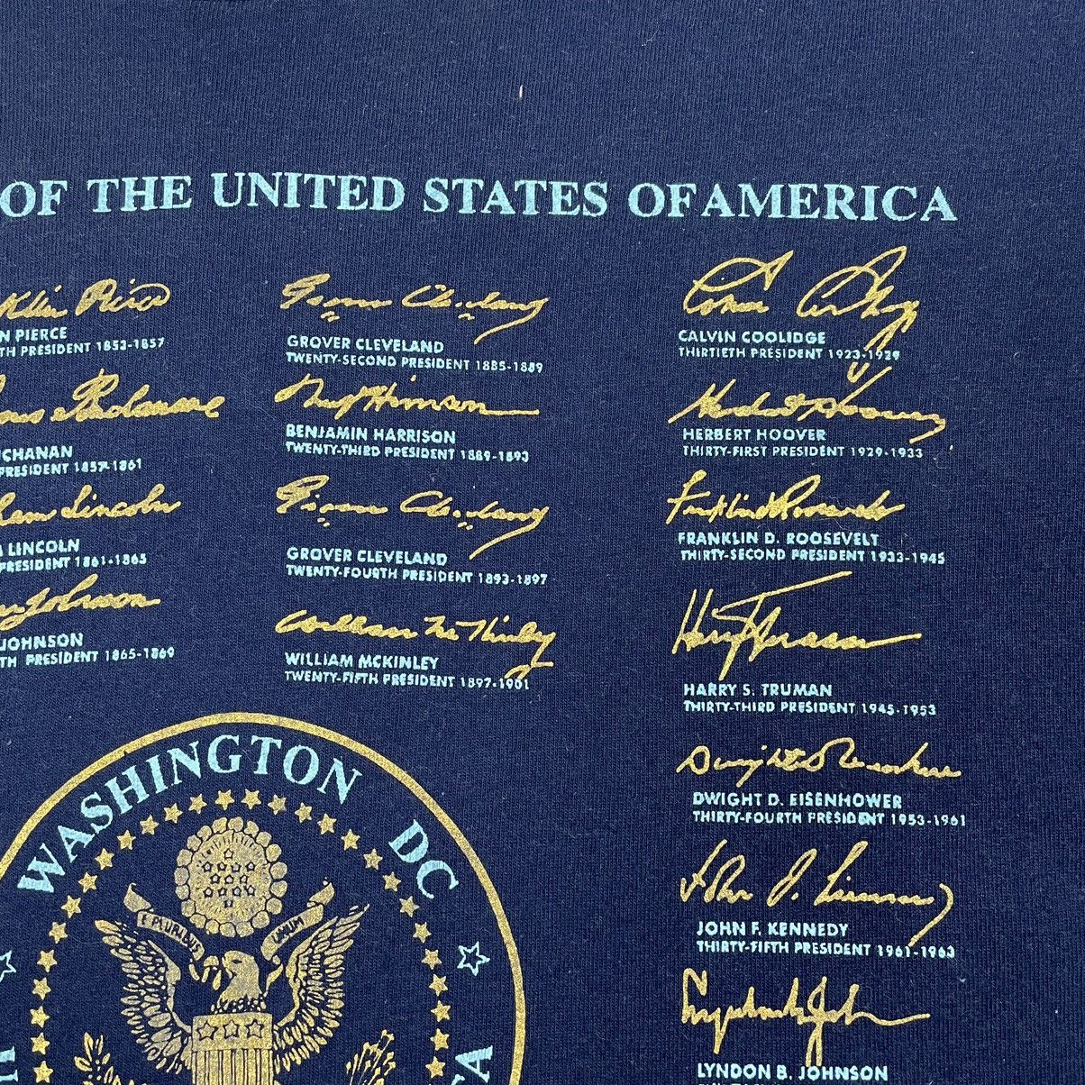 Vintage Vintage USA President Name And Signature From First to 1993 Size US XL / EU 56 / 4 - 11 Thumbnail