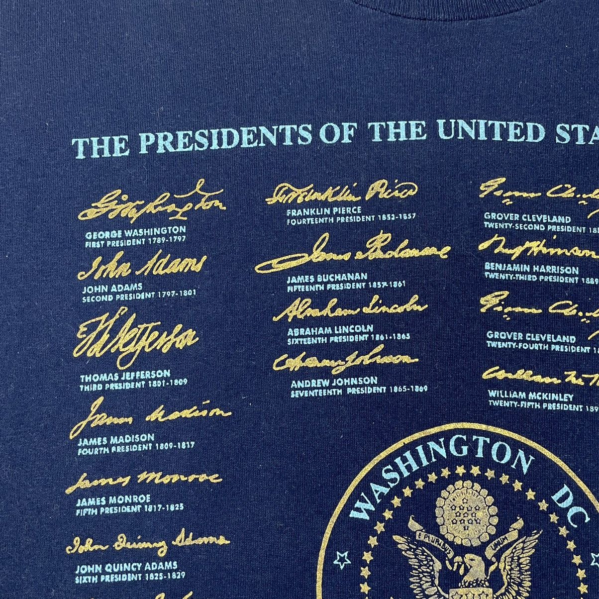 Vintage Vintage USA President Name And Signature From First to 1993 Size US XL / EU 56 / 4 - 10 Thumbnail
