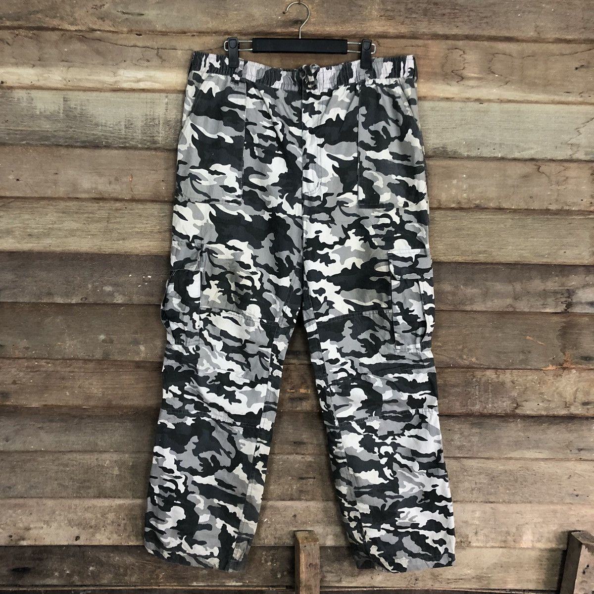 image of Japan Grey Camo Multipocket Tactical Cargo Pants 0569, Men's (Size 36)