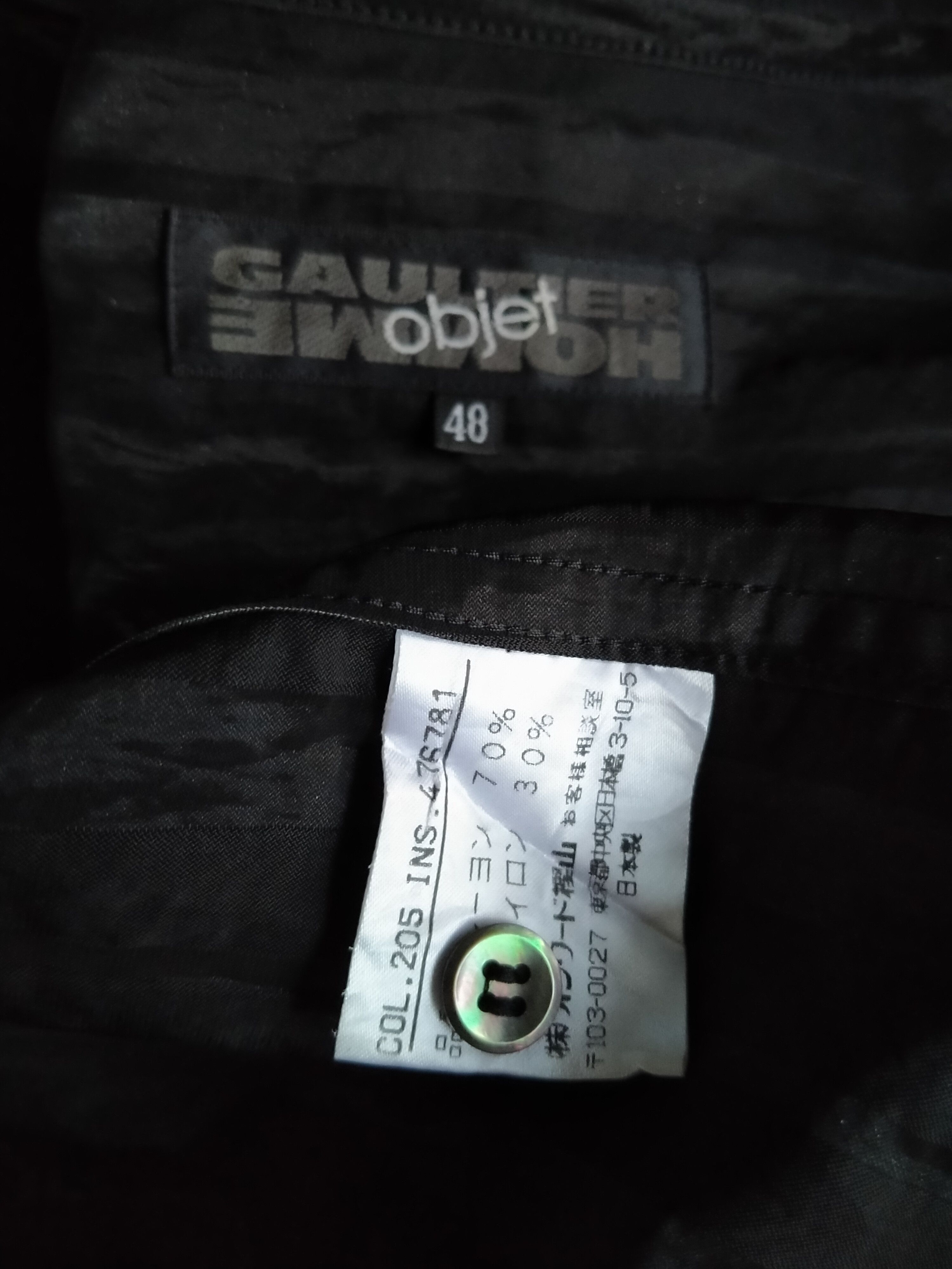 Jean Paul Gaultier Rare!! Vtg 90s Gaultier Homme Object Metallic Sheer Striped Size US M / EU 48-50 / 2 - 7 Thumbnail
