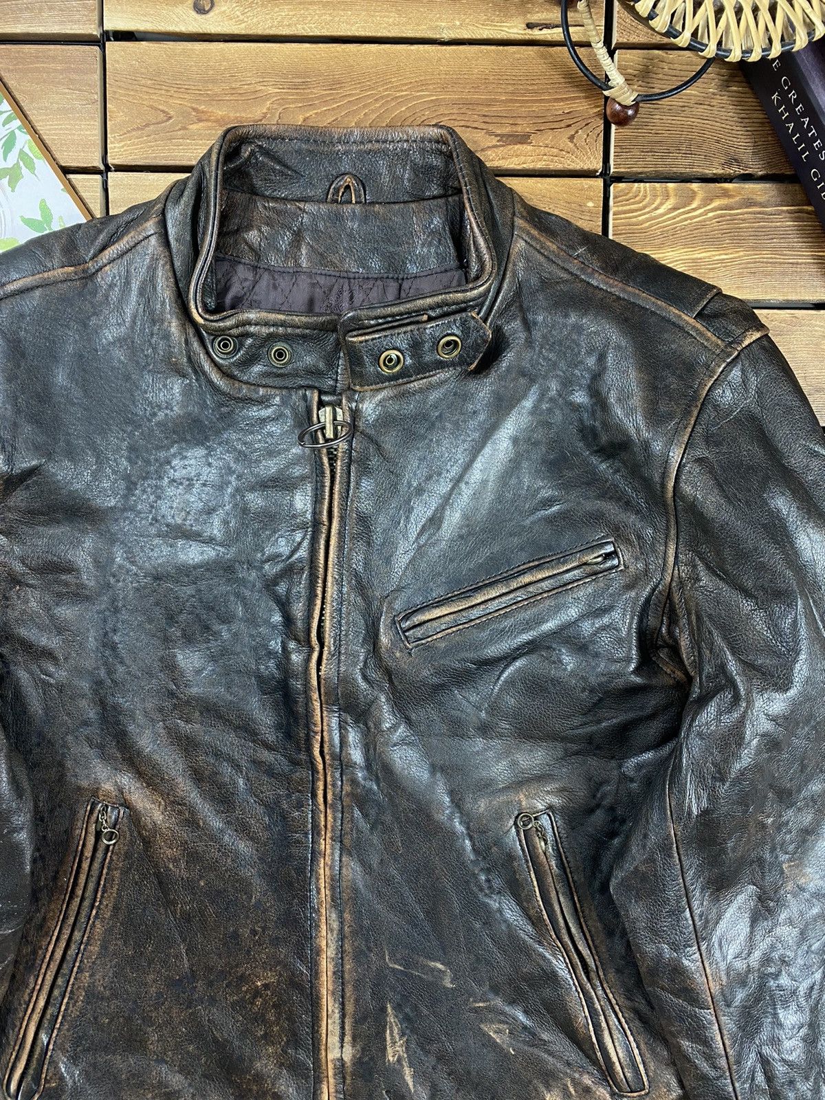 If Six Was Nine Vintage Harley Davidson Leather Jacket Motorcycle L Size US L / EU 52-54 / 3 - 7 Thumbnail