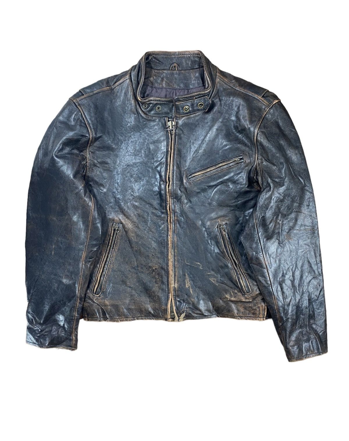 Vintage Harley Davidson Leather Jacket Motorcycle L