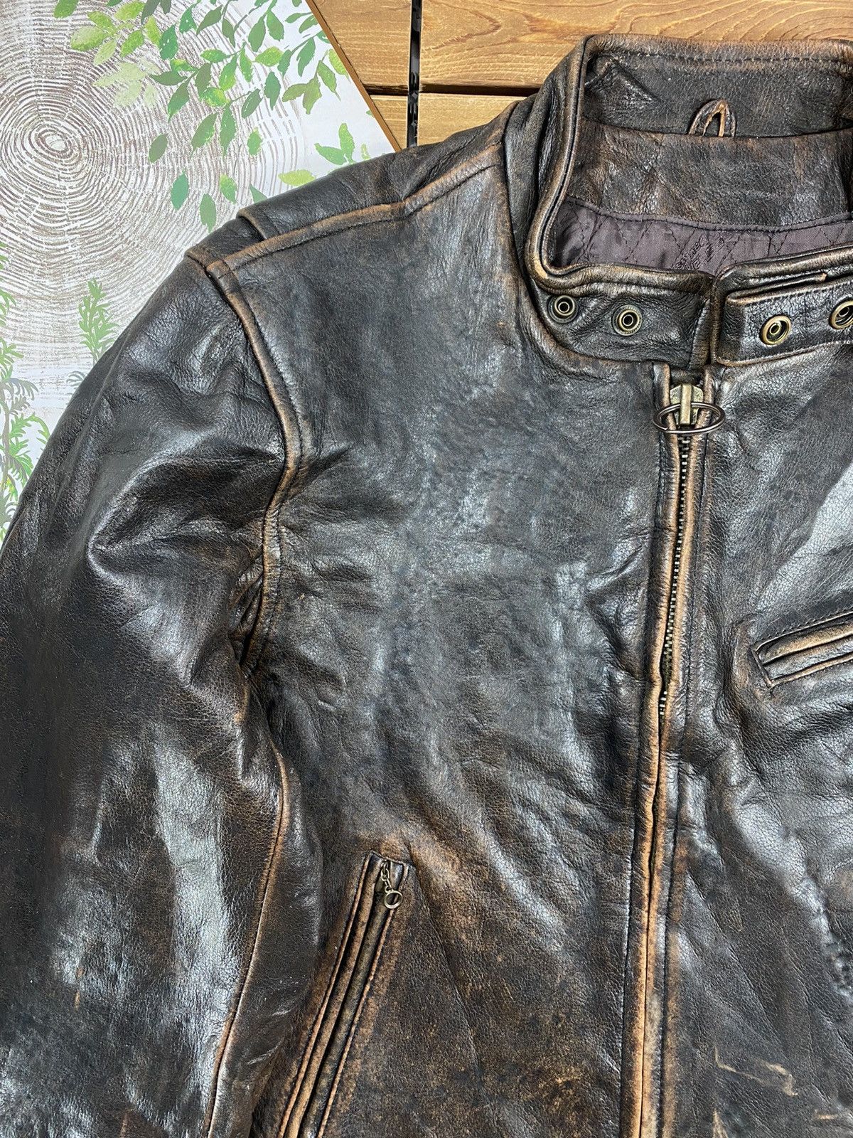 If Six Was Nine Vintage Harley Davidson Leather Jacket Motorcycle L Size US L / EU 52-54 / 3 - 6 Thumbnail