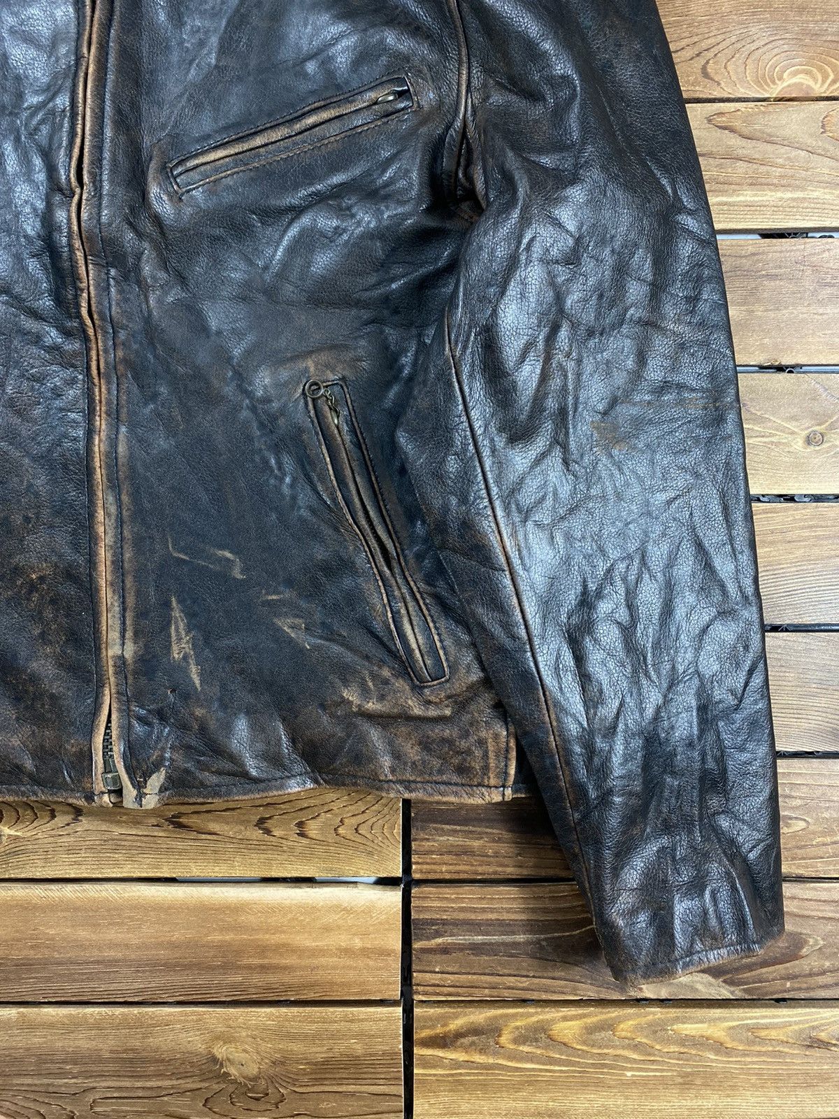 If Six Was Nine Vintage Harley Davidson Leather Jacket Motorcycle L Size US L / EU 52-54 / 3 - 3 Thumbnail