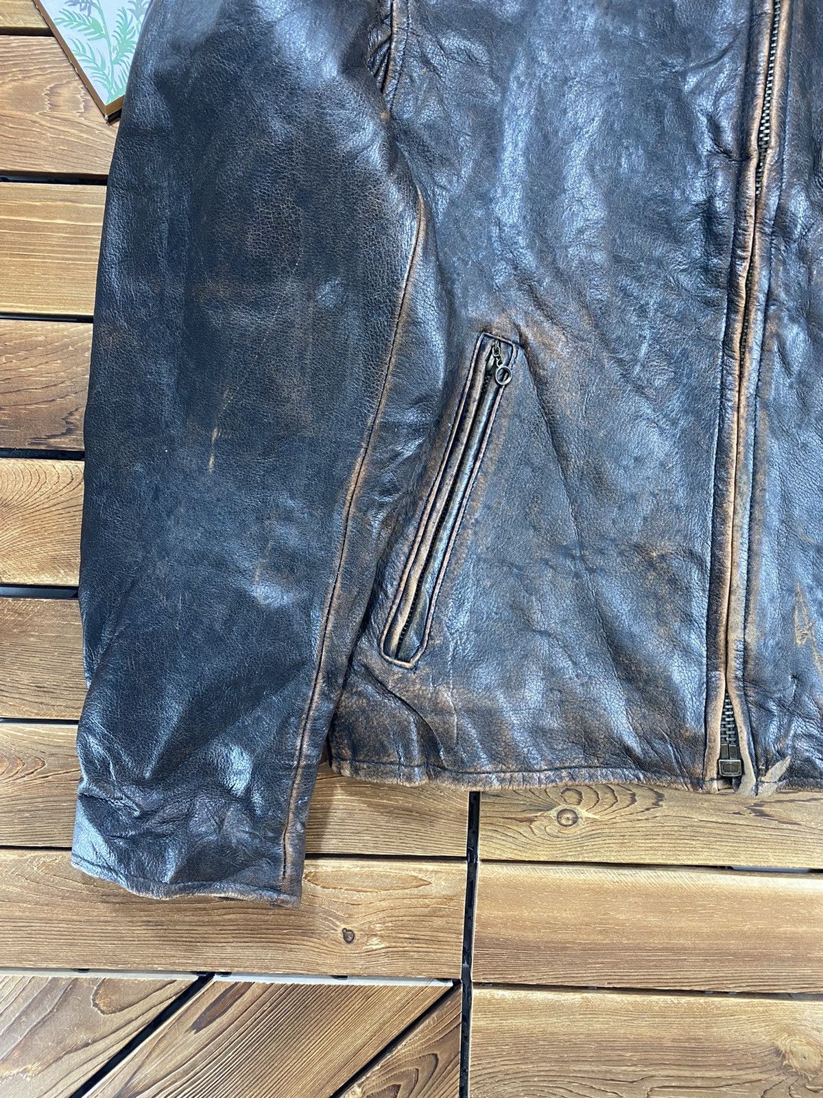 If Six Was Nine Vintage Harley Davidson Leather Jacket Motorcycle L Size US L / EU 52-54 / 3 - 4 Thumbnail