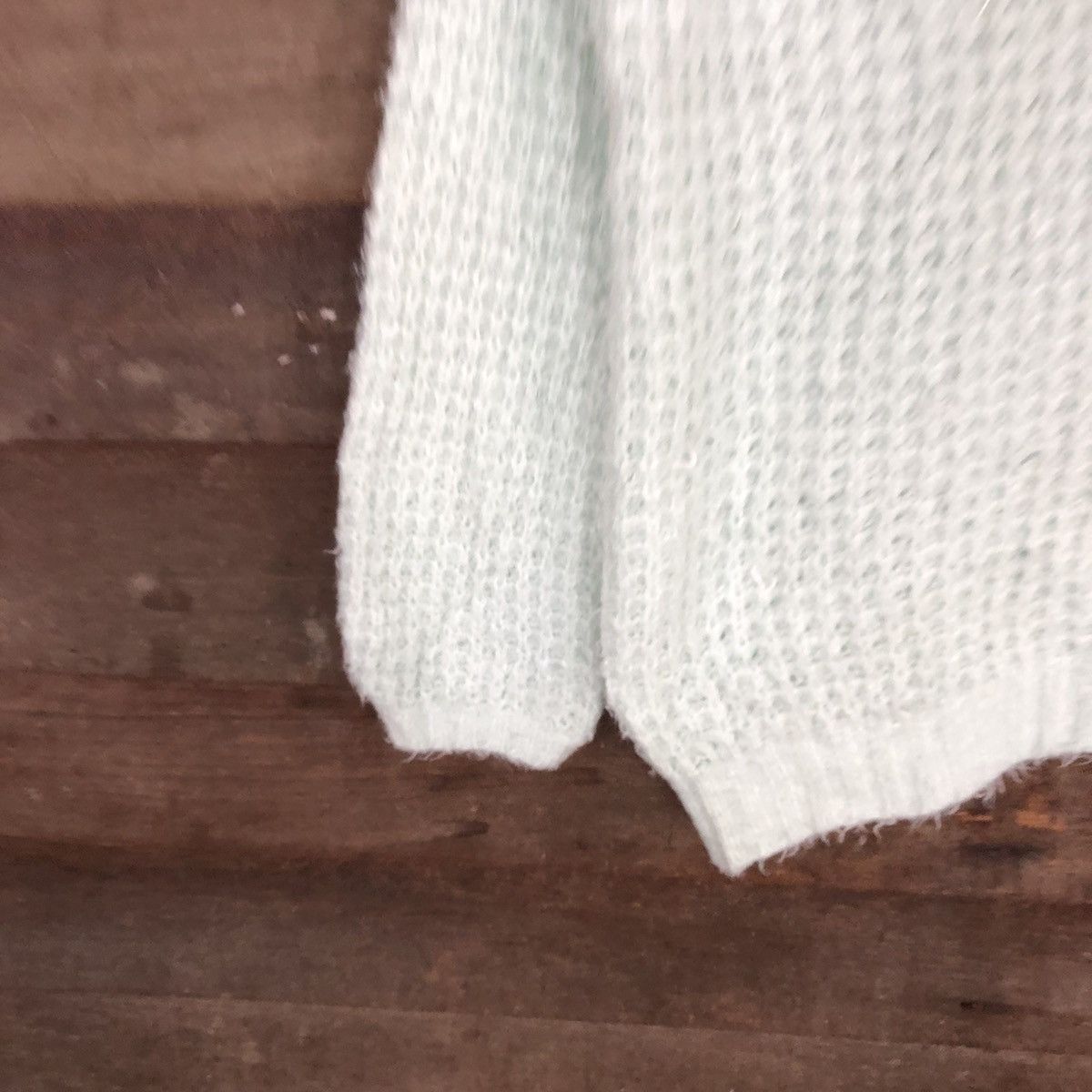 Japanese Brand Ingni Light Green Mohair Fur Knitwear #503 Size US M / EU 48-50 / 2 - 6 Thumbnail