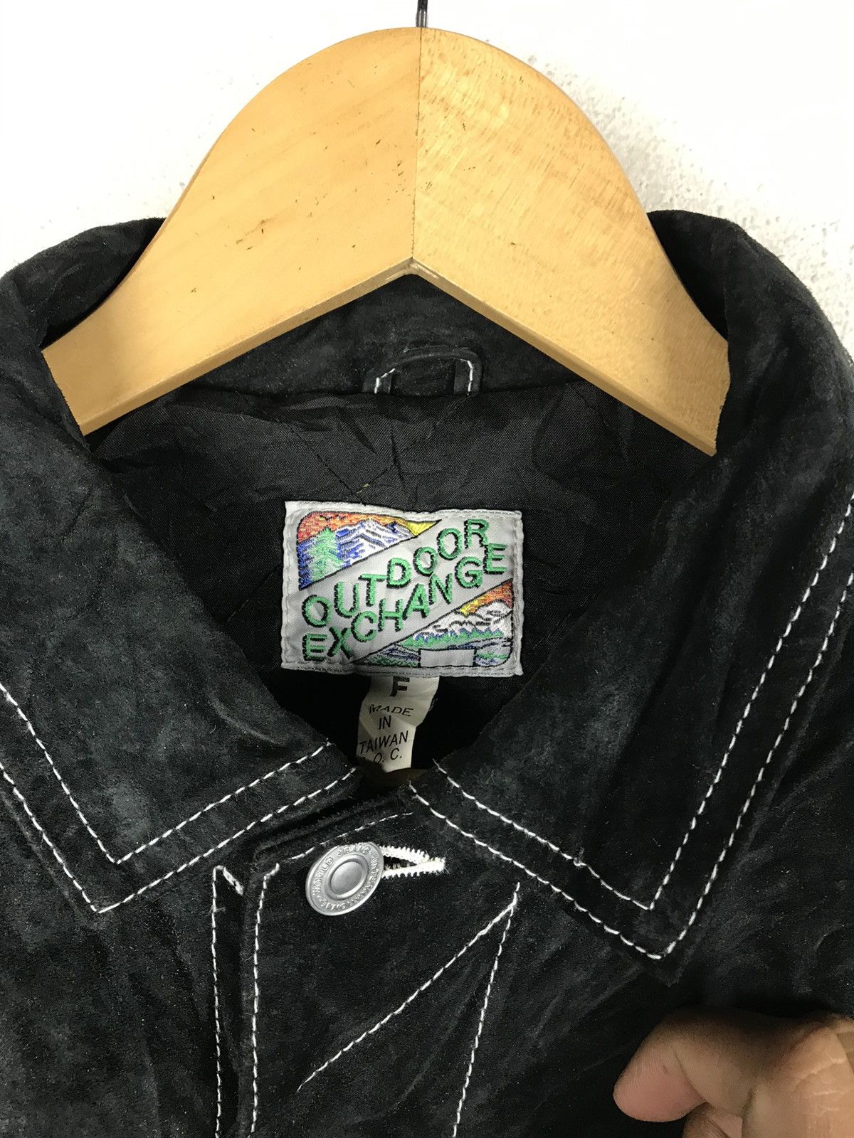 Vintage OUTDOOR EXCHANGE CROPPED SUEDE LEATHER JACKET Size US M / EU 48-50 / 2 - 5 Thumbnail