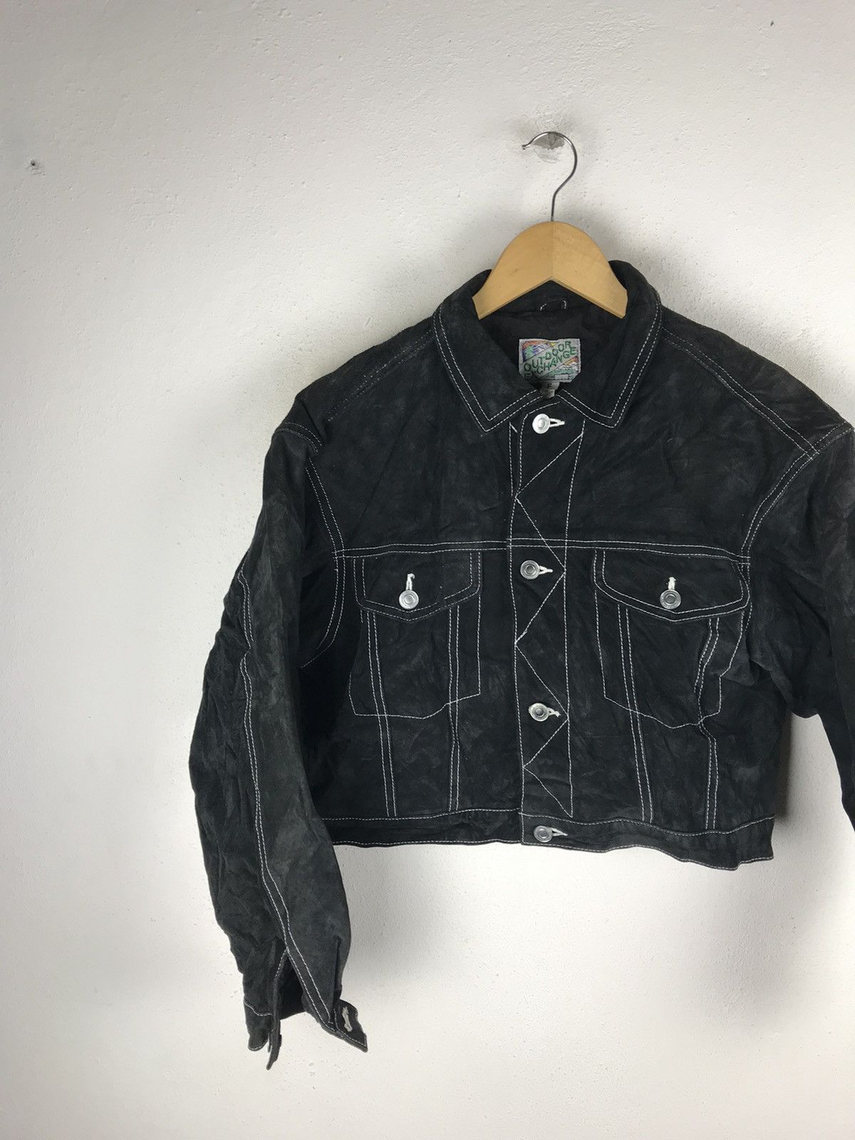 Vintage OUTDOOR EXCHANGE CROPPED SUEDE LEATHER JACKET Size US M / EU 48-50 / 2 - 3 Thumbnail