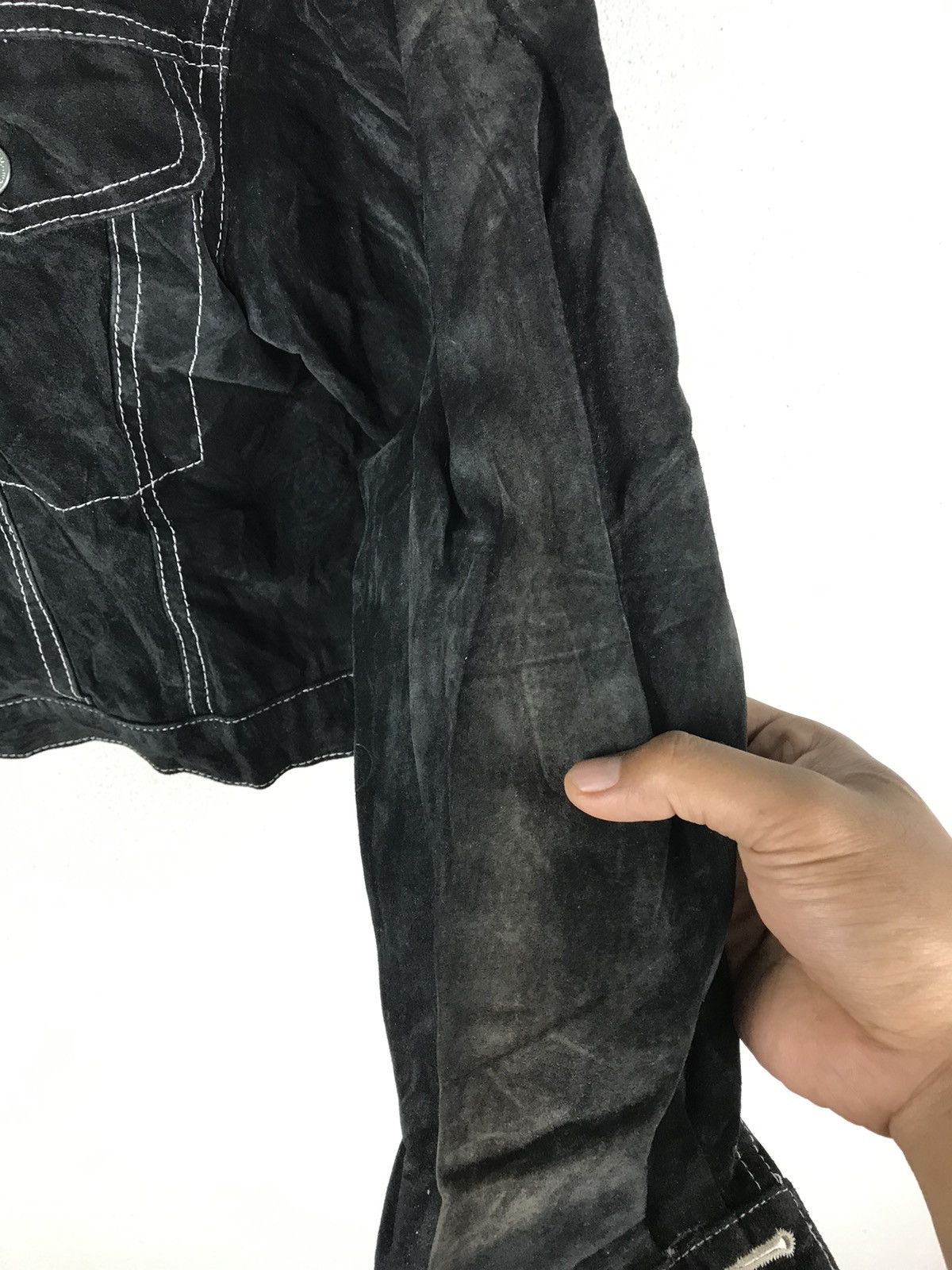 Vintage OUTDOOR EXCHANGE CROPPED SUEDE LEATHER JACKET Size US M / EU 48-50 / 2 - 6 Thumbnail
