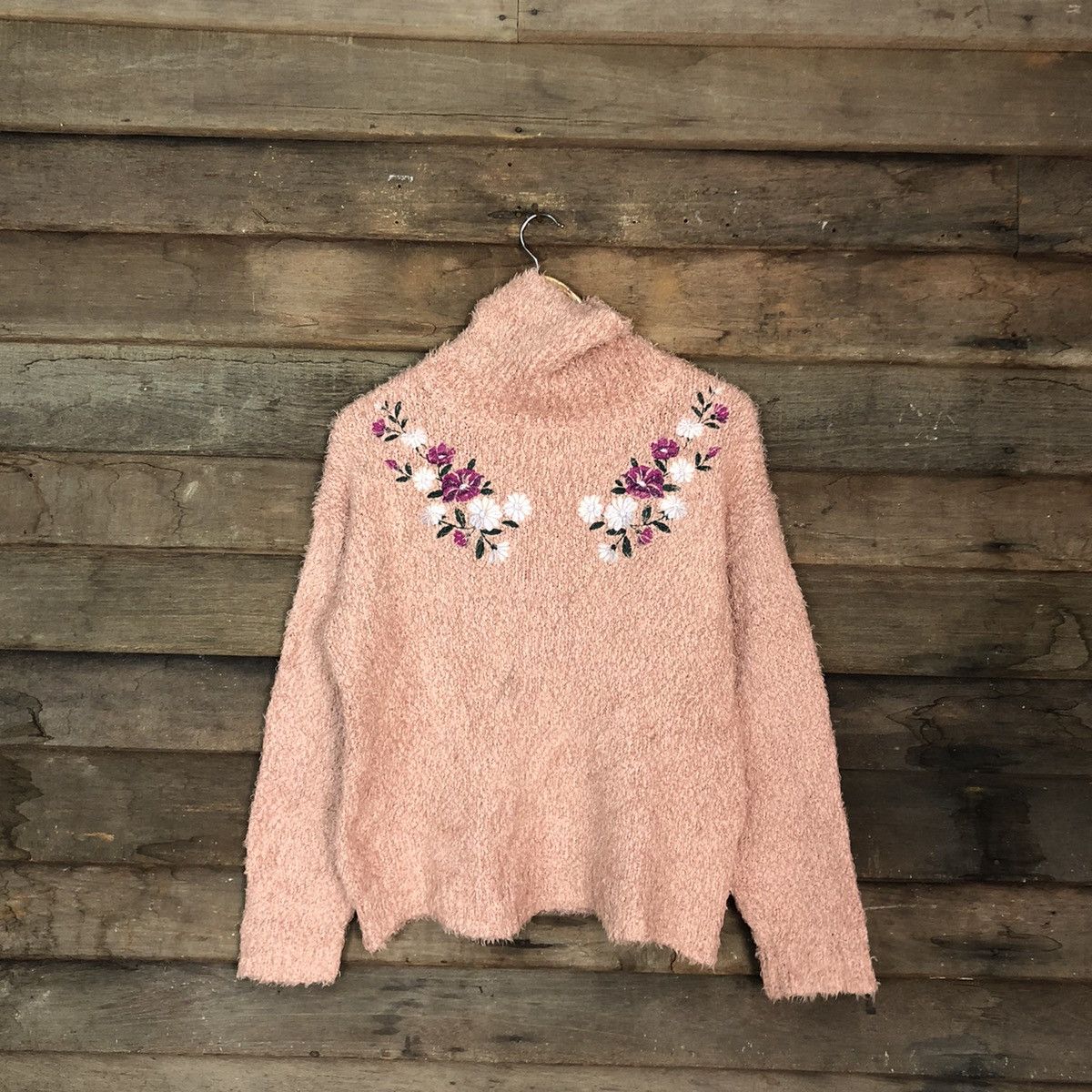 image of Art Cutie Blonde Flora Mohair Shag Shaggy Fur Knitwear 0515 in Pink, Men's (Size Medium)