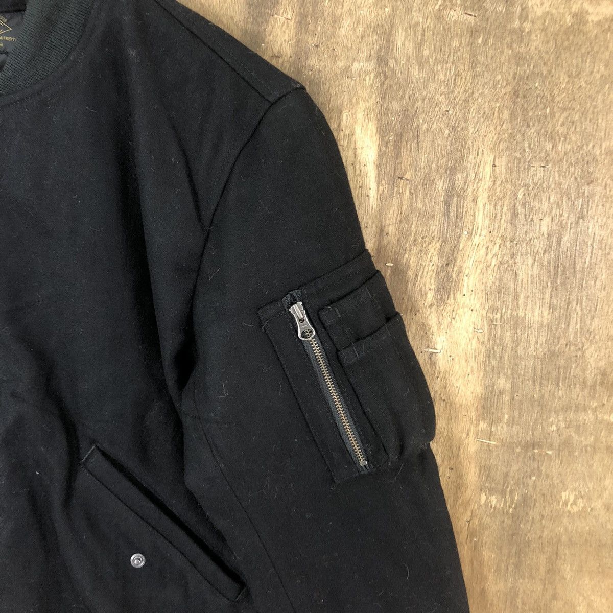 Japanese Brand ARC BLACK WOOL VARSITY JACKET #1868 Size US M / EU 48-50 / 2 - 4 Thumbnail