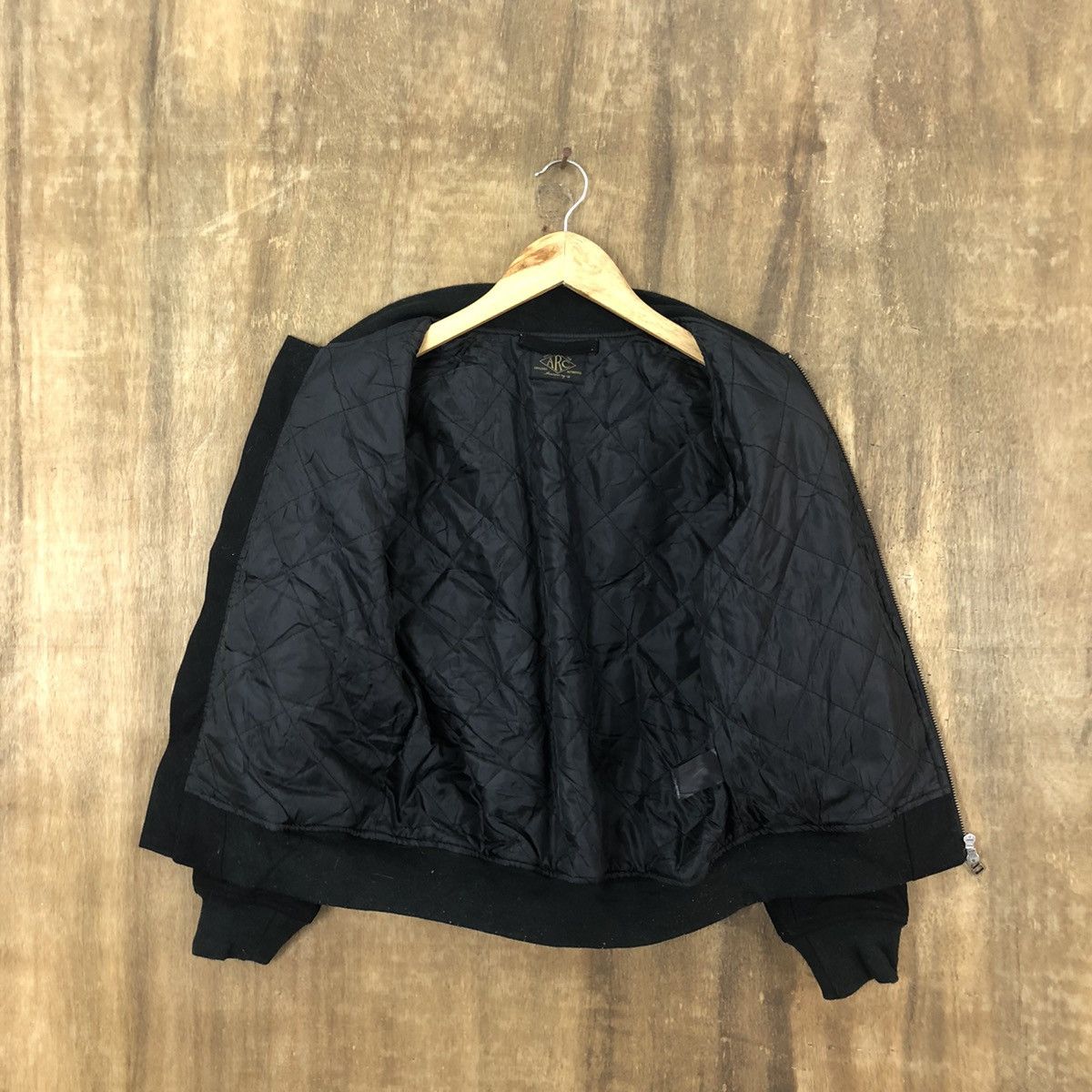 Japanese Brand ARC BLACK WOOL VARSITY JACKET #1868 Size US M / EU 48-50 / 2 - 10 Thumbnail
