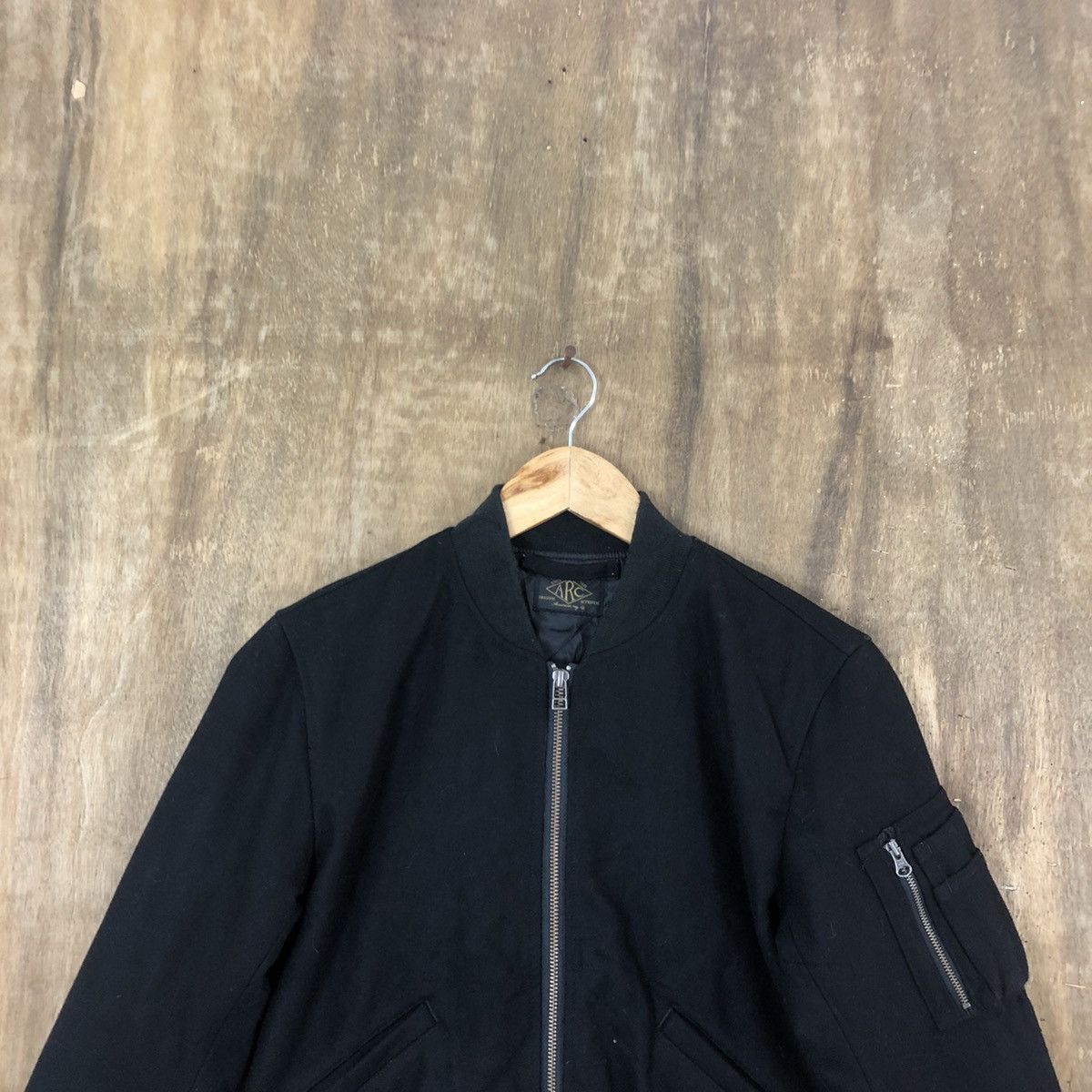 Japanese Brand ARC BLACK WOOL VARSITY JACKET #1868 Size US M / EU 48-50 / 2 - 2 Thumbnail