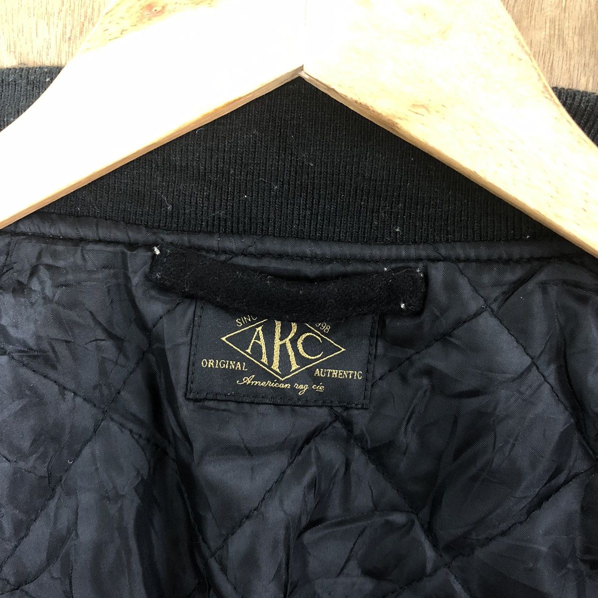 Japanese Brand ARC BLACK WOOL VARSITY JACKET #1868 Size US M / EU 48-50 / 2 - 8 Thumbnail