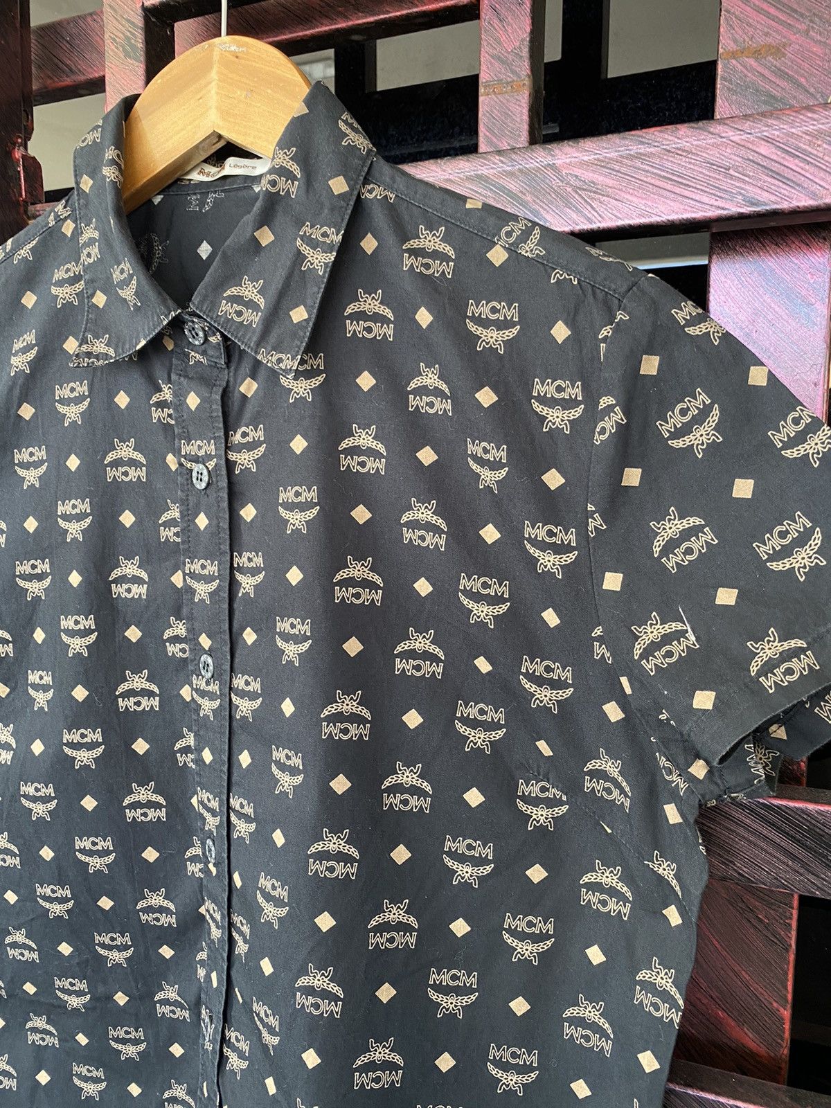 Japanese Brand × MCM × Vintage 🔥 STEALS 🔥Vintage MCM Monogram Baggy Button Shirt Size L / US 10 / IT 46 - 1 Thumbnail