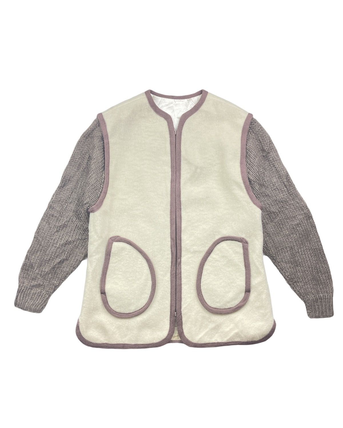 Japanese Brand × Vintage Vintage 80s 90s Japanese Brand Kimono Style Jacket Wool Size US M / EU 48-50 / 2 - 2 Thumbnail