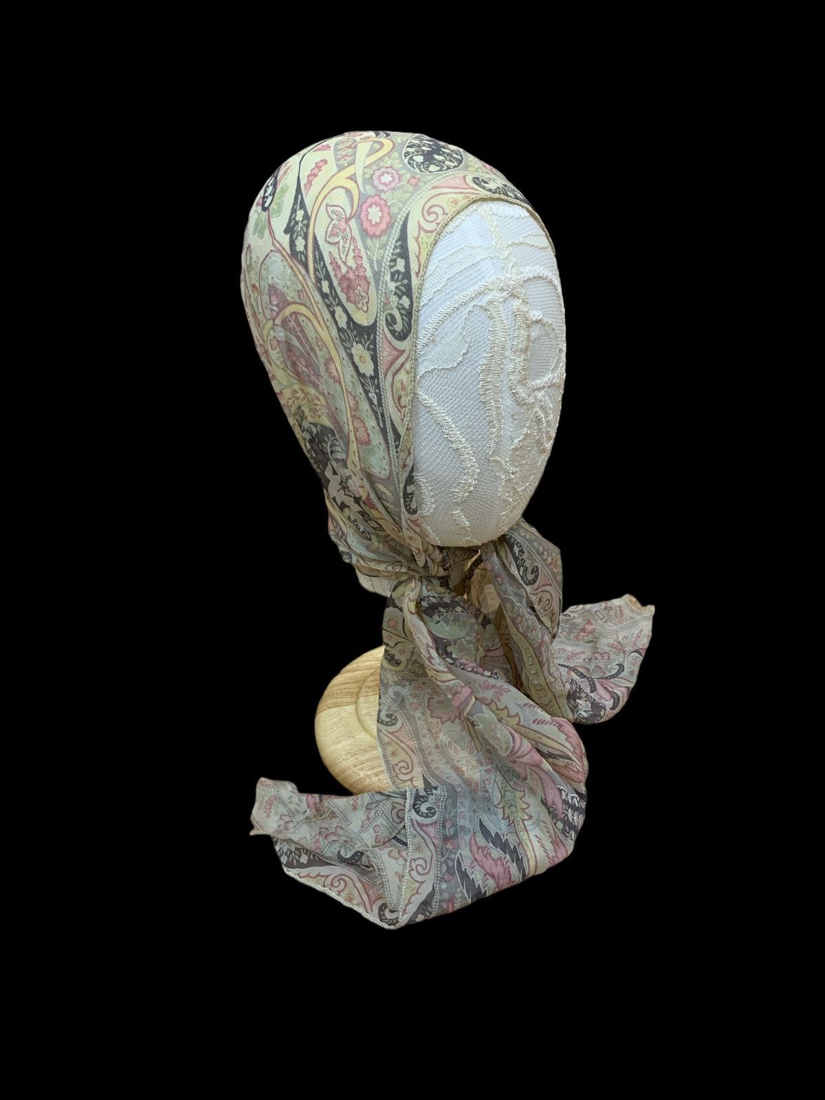 VINTAGE ETRO YELLOW SILK HEAD SCARF